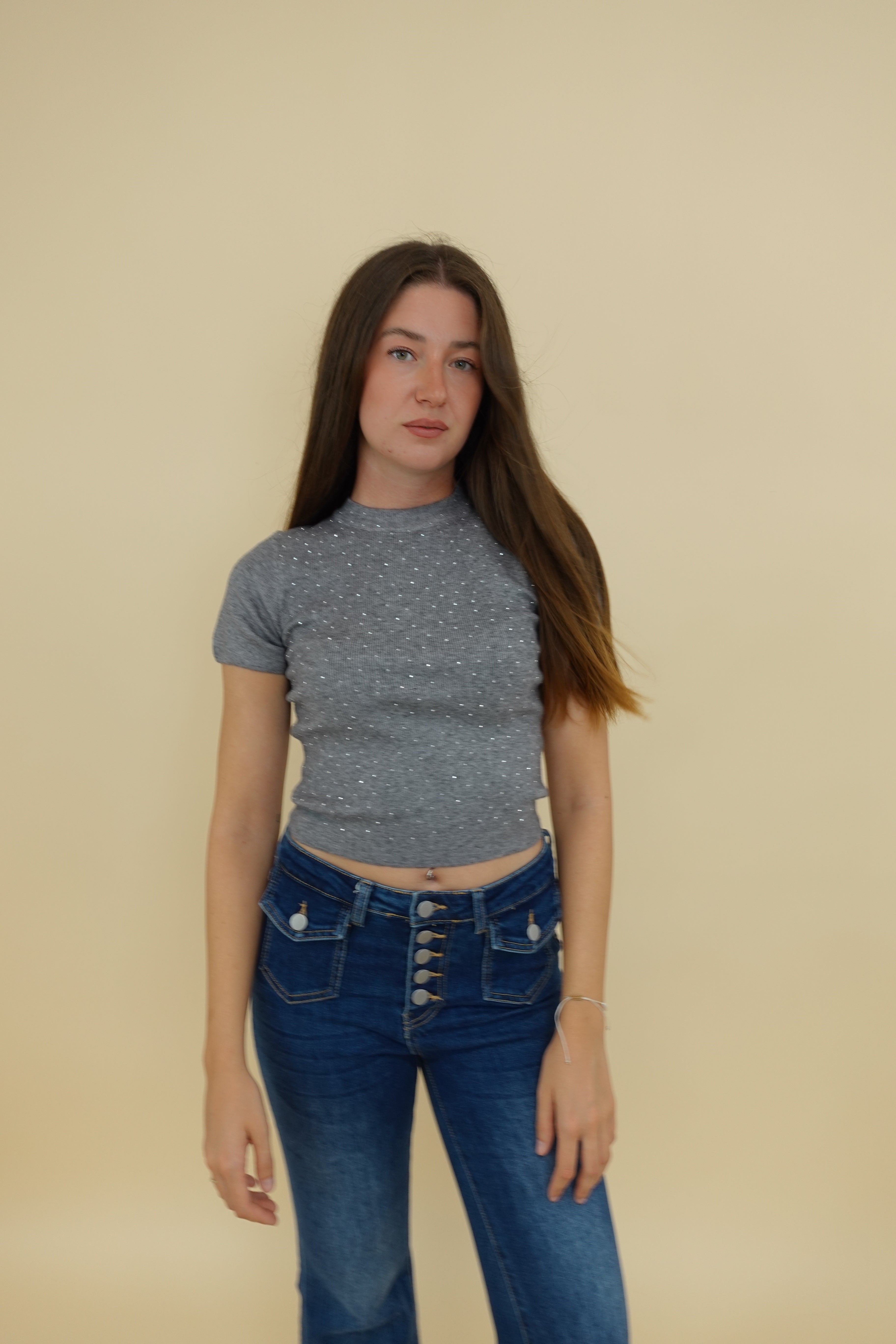 T-shirt Emma grigio