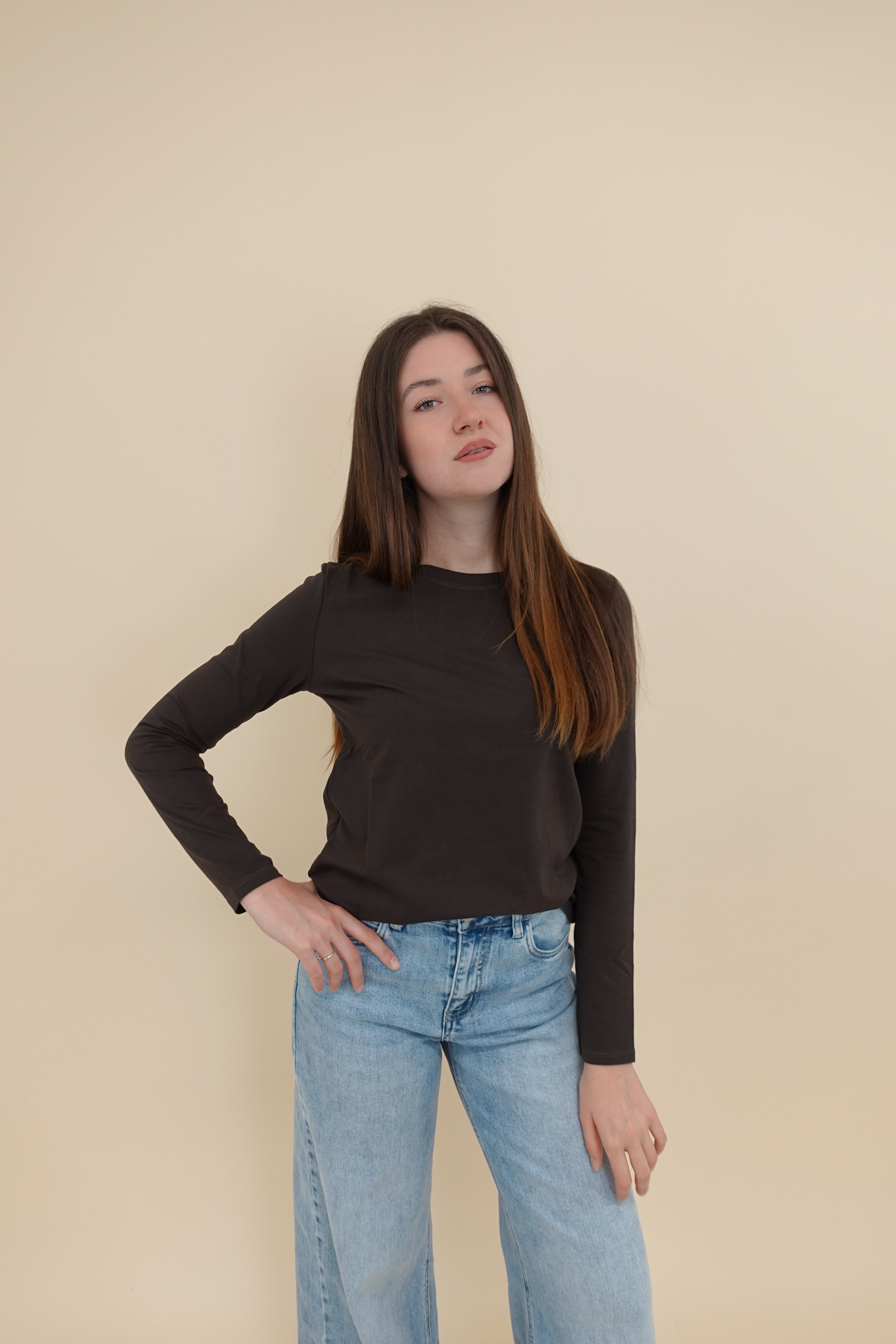 Maglia Basic Marrone