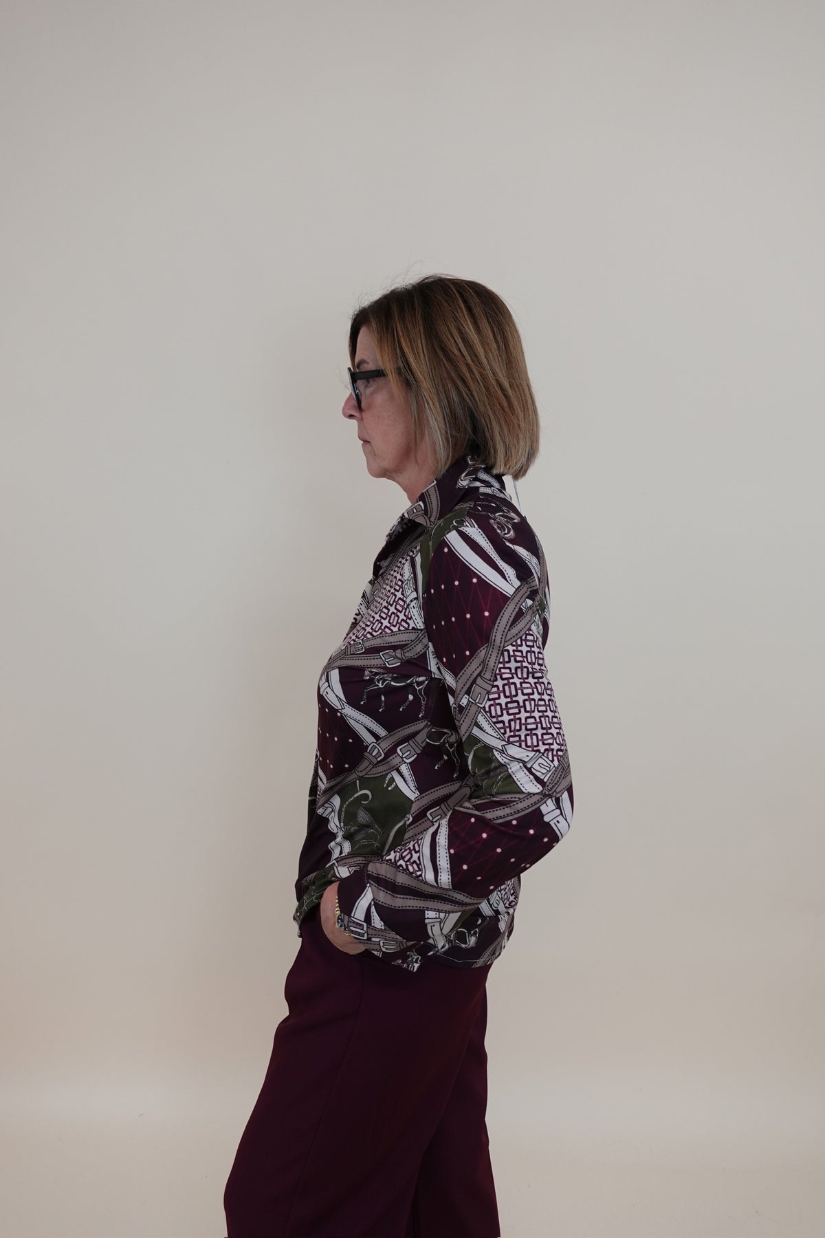 Camicia Fantasy Bordeaux