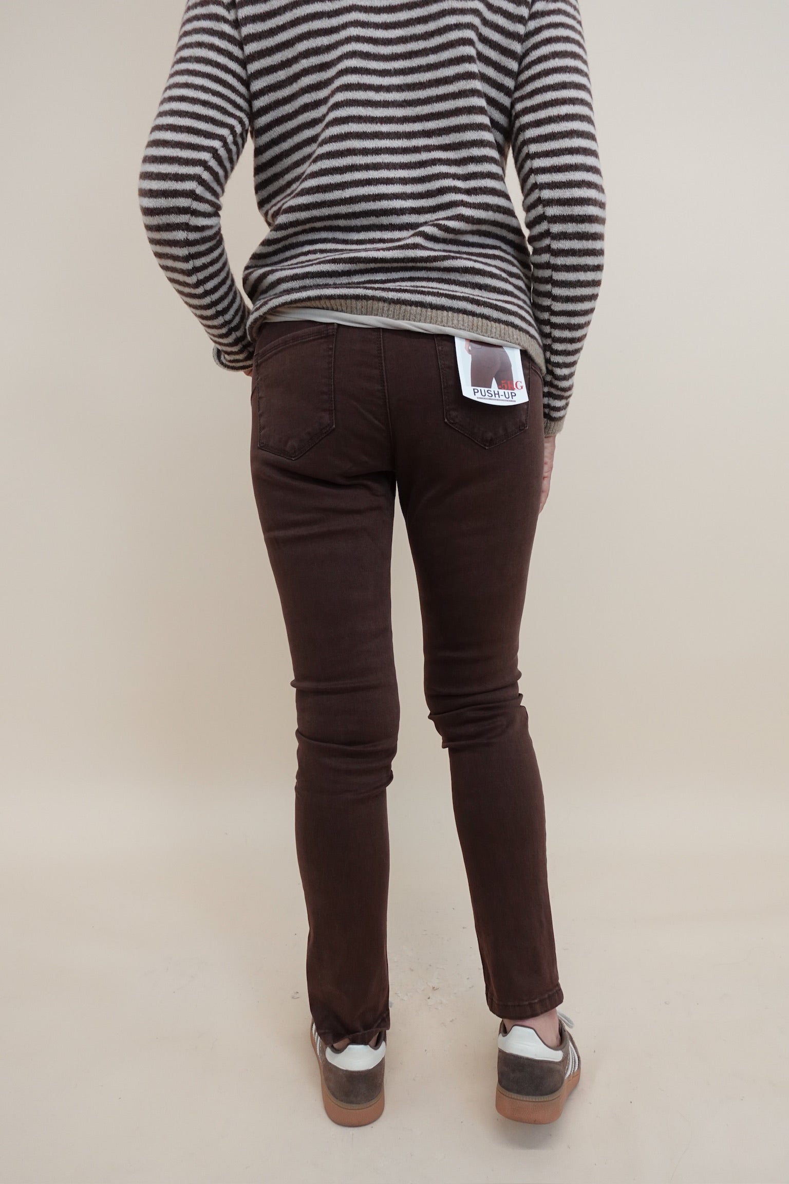 Jeans Skinny Marrone 