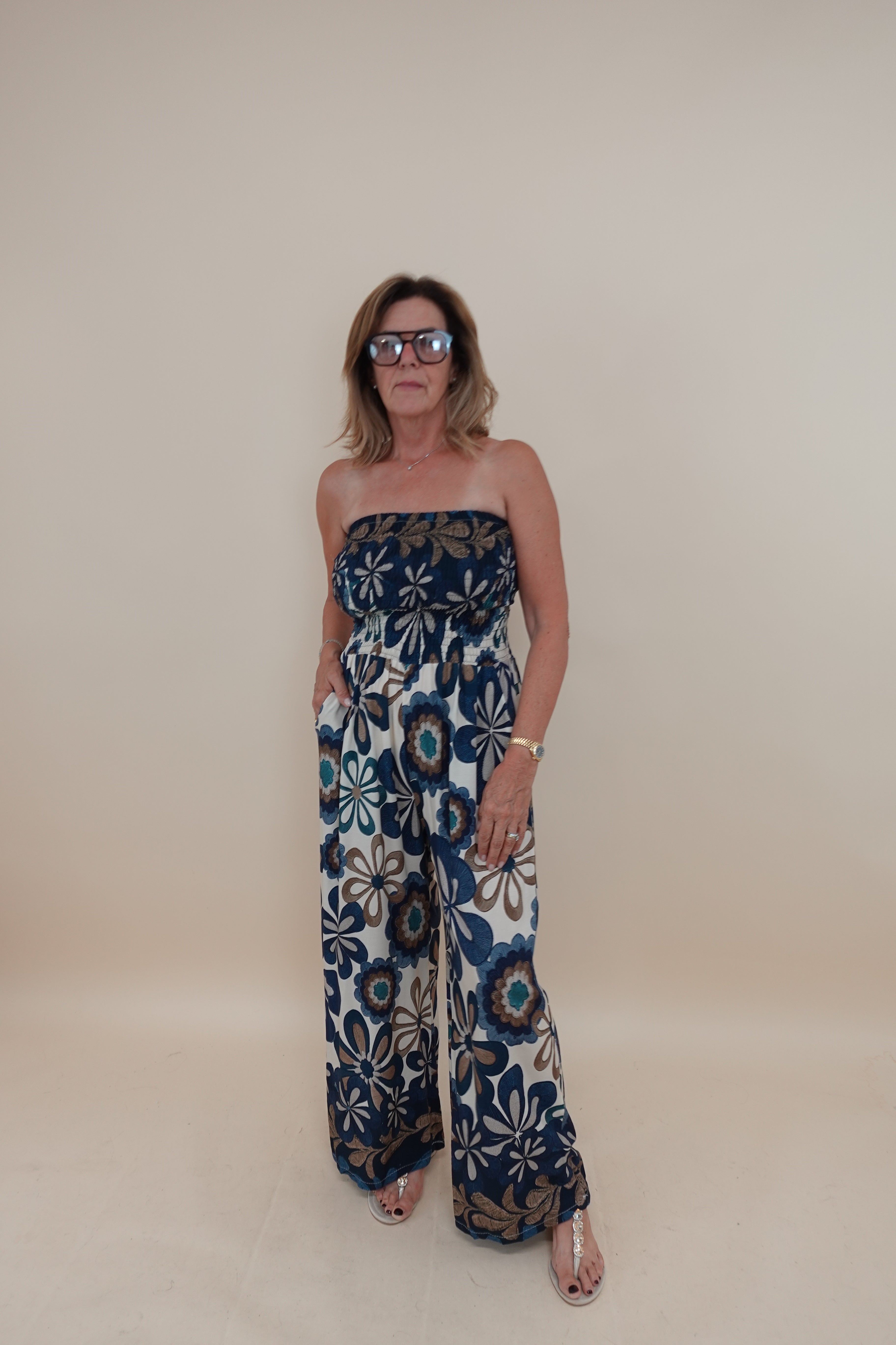 Tuta Flower Blu