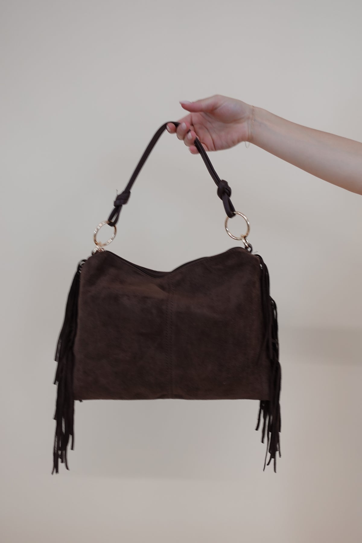 Borsa Everyday Frange Marrone