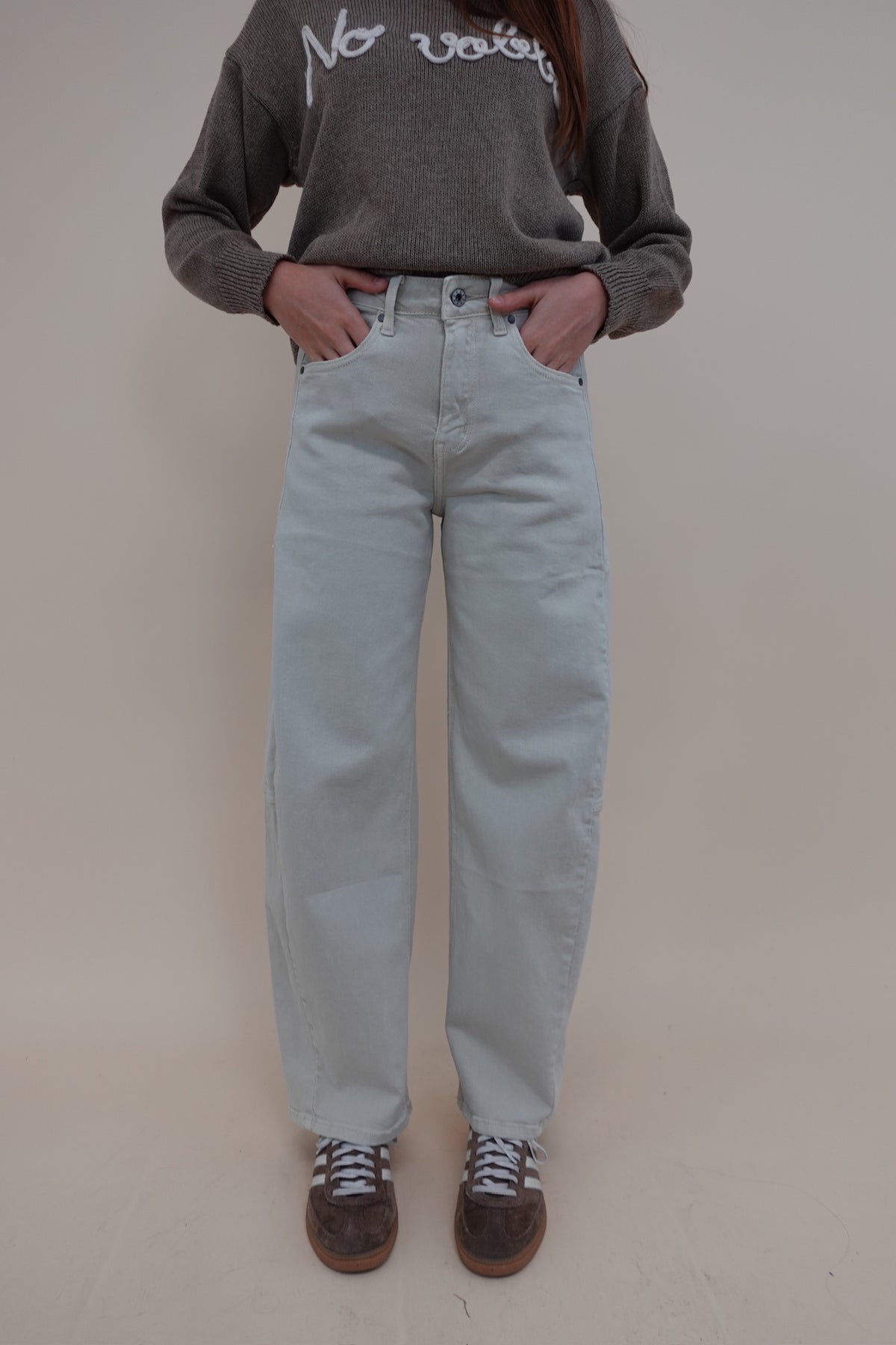 Jeans Balloon Beige