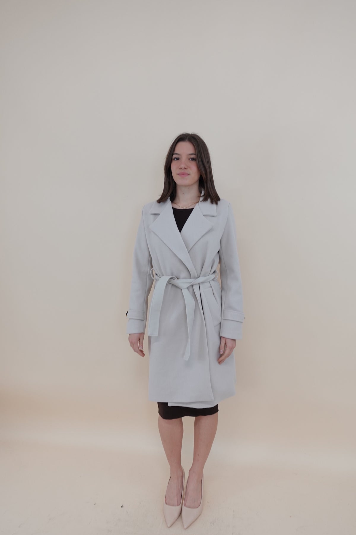 Cappotto Midi Beige