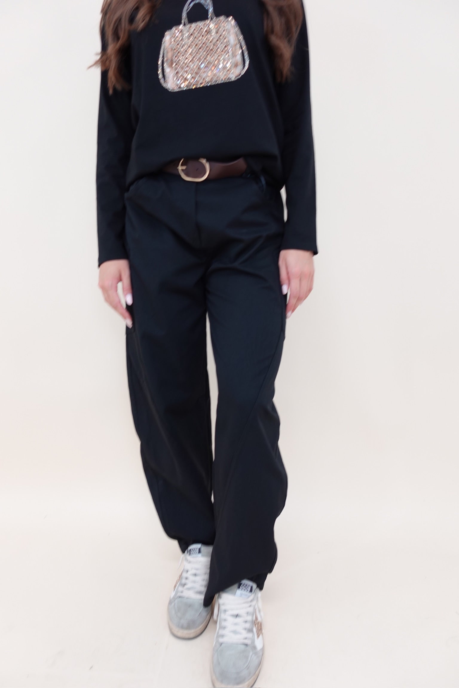 Pantalone Cargo Black