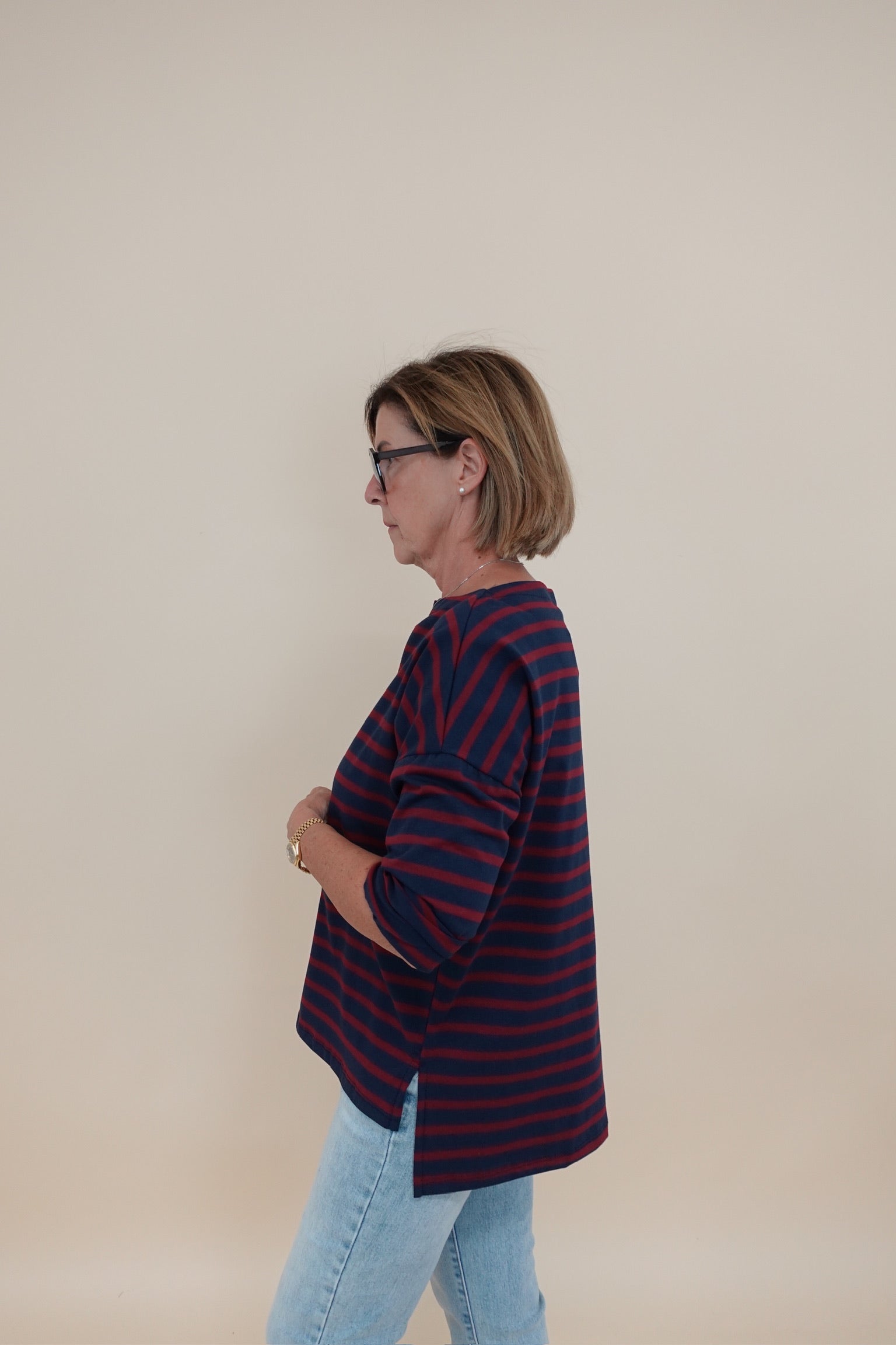 Maglia Line Over Bordeaux