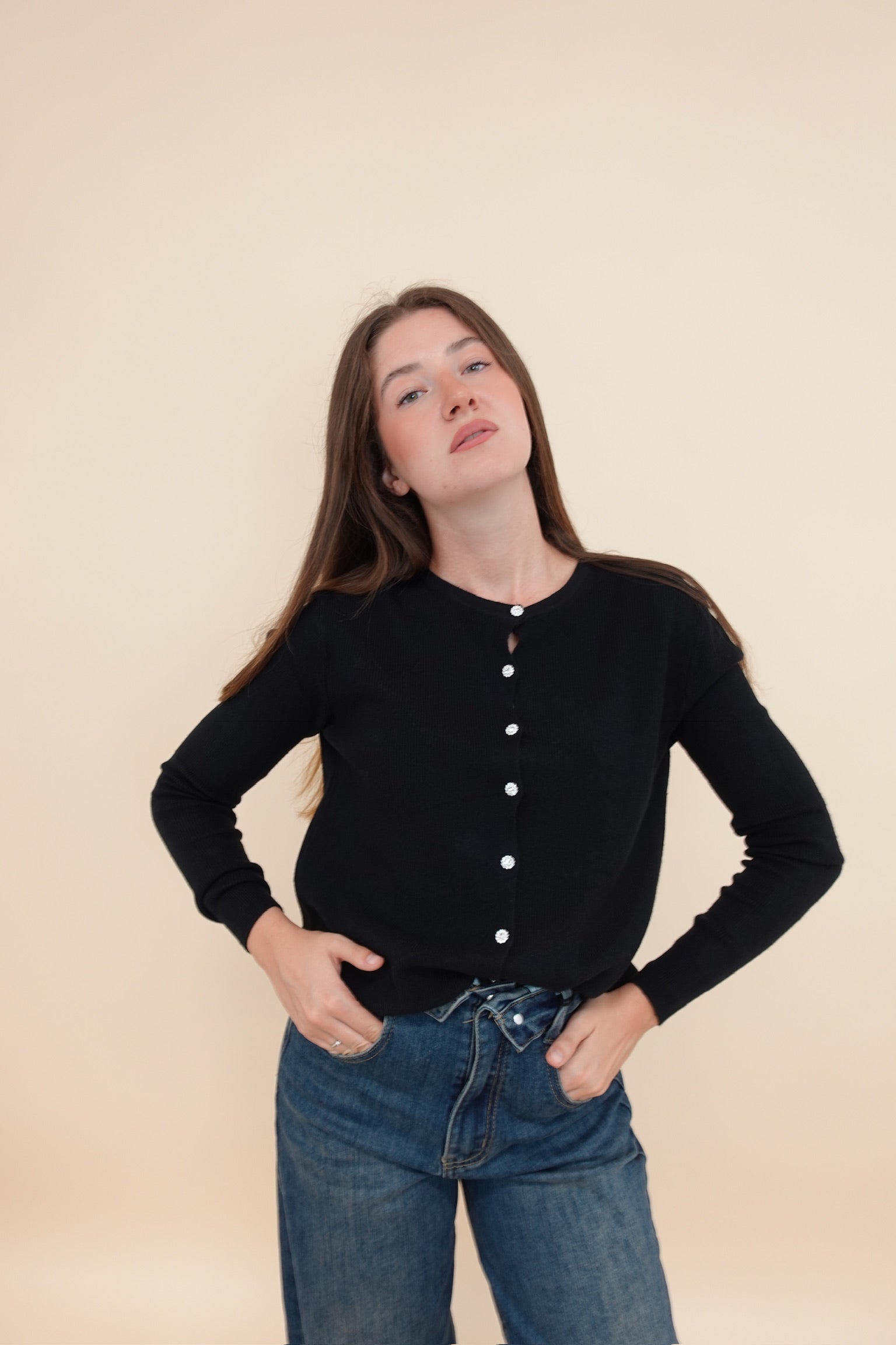 Cardigan Gioiello Nero