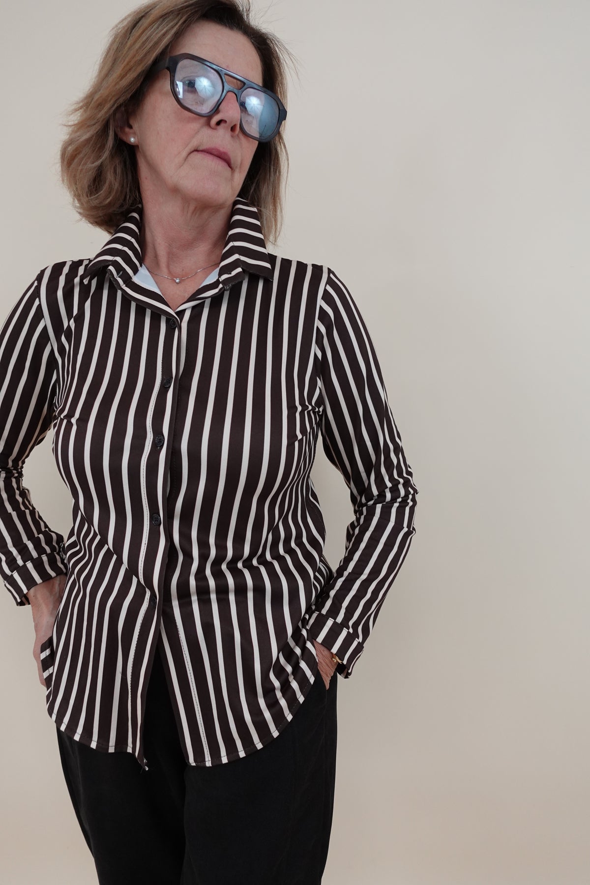 Camicia Matilde Marrone & Beige