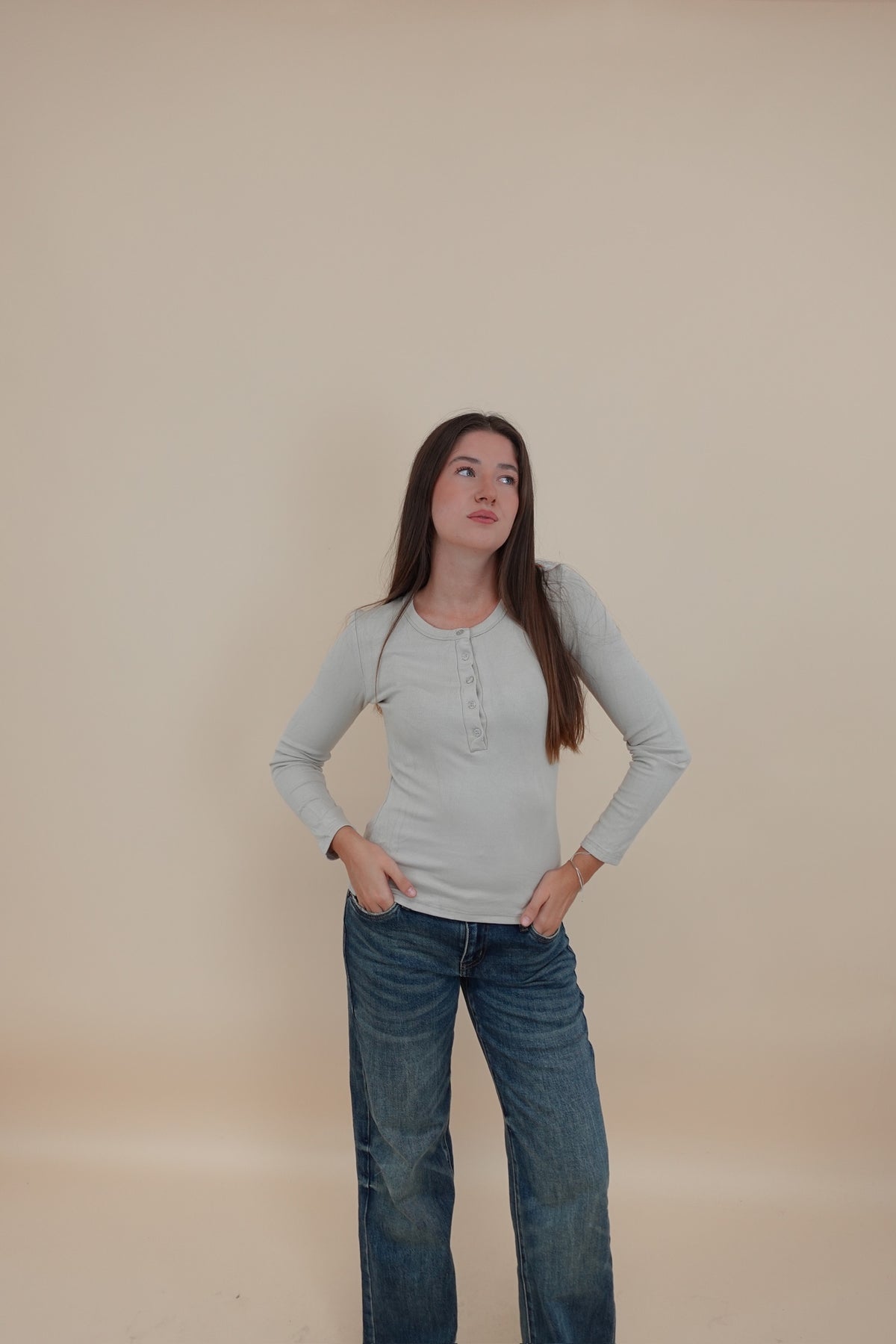 Maglia Serafino Beige