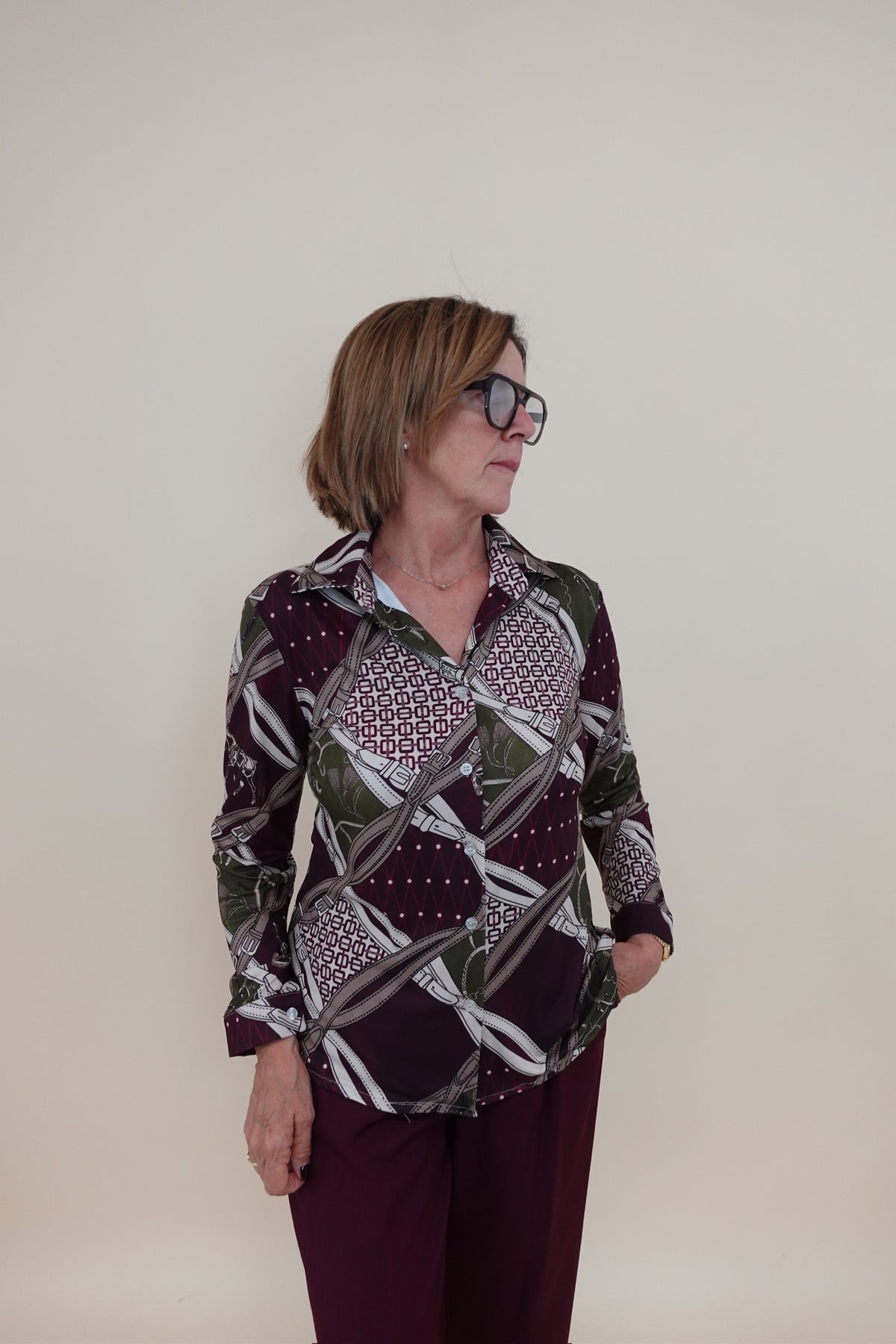 Camicia Fantasy Bordeaux