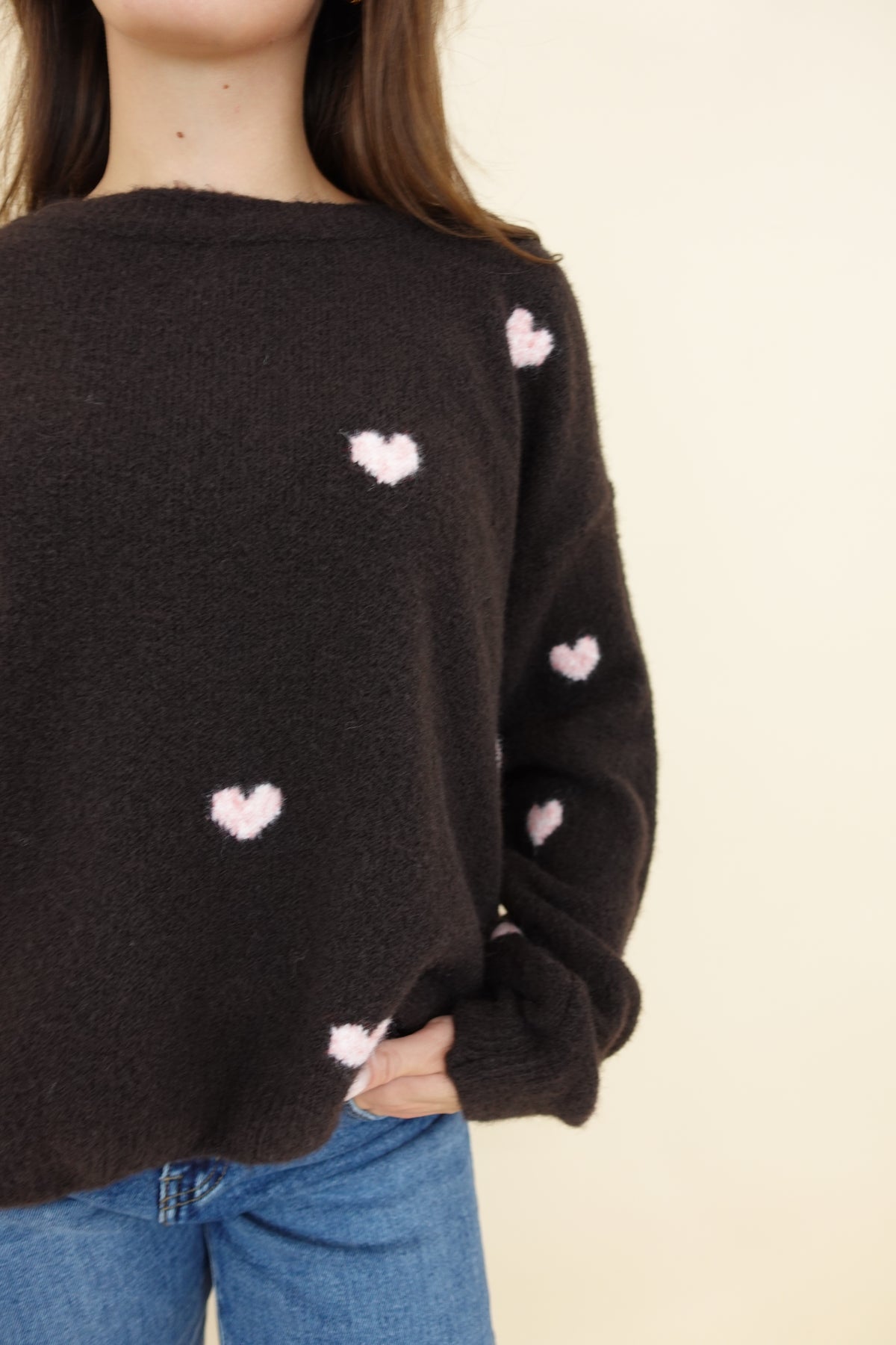 Maglione Heart Marrone