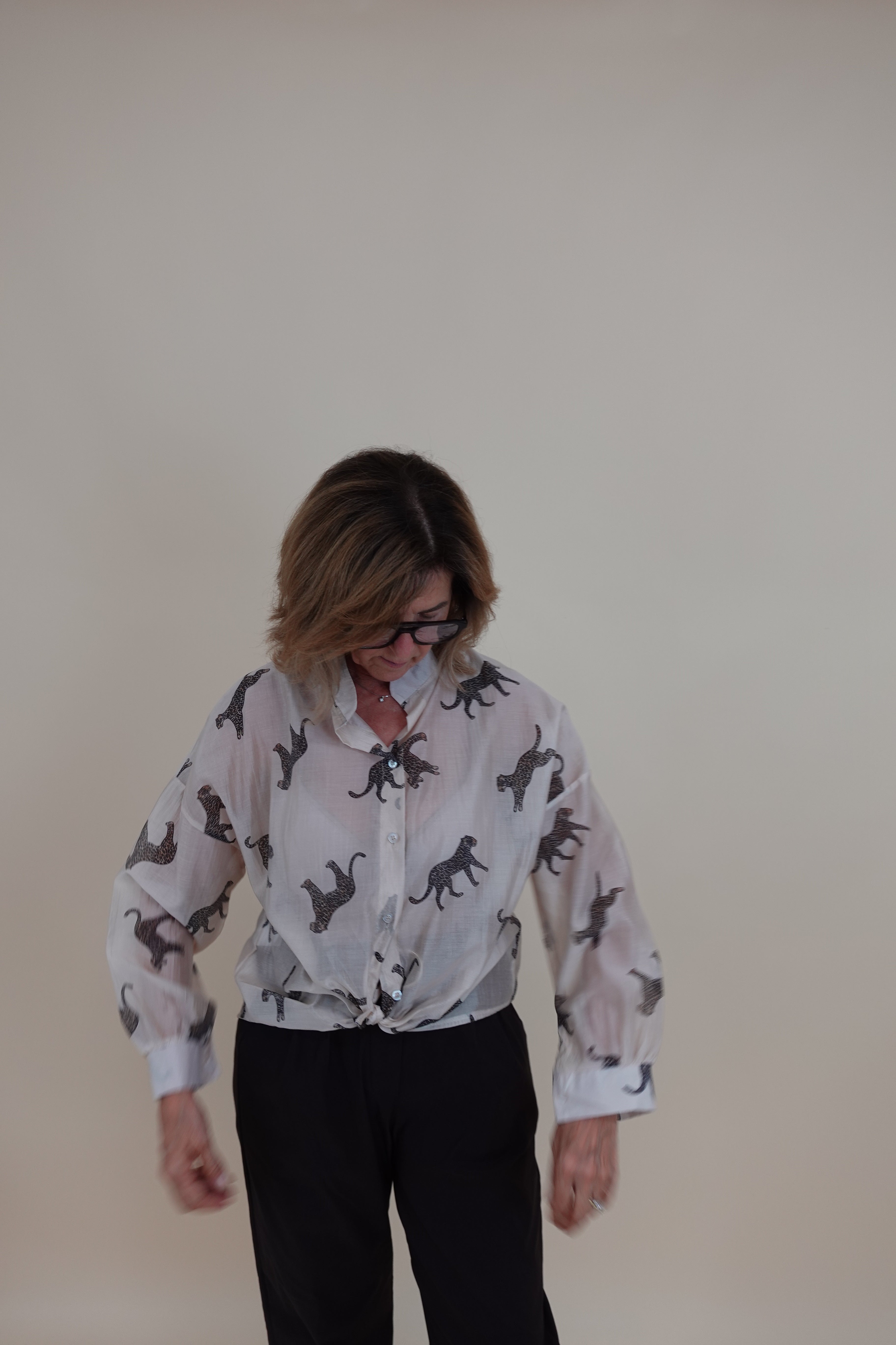Camicia Ghepardo beige