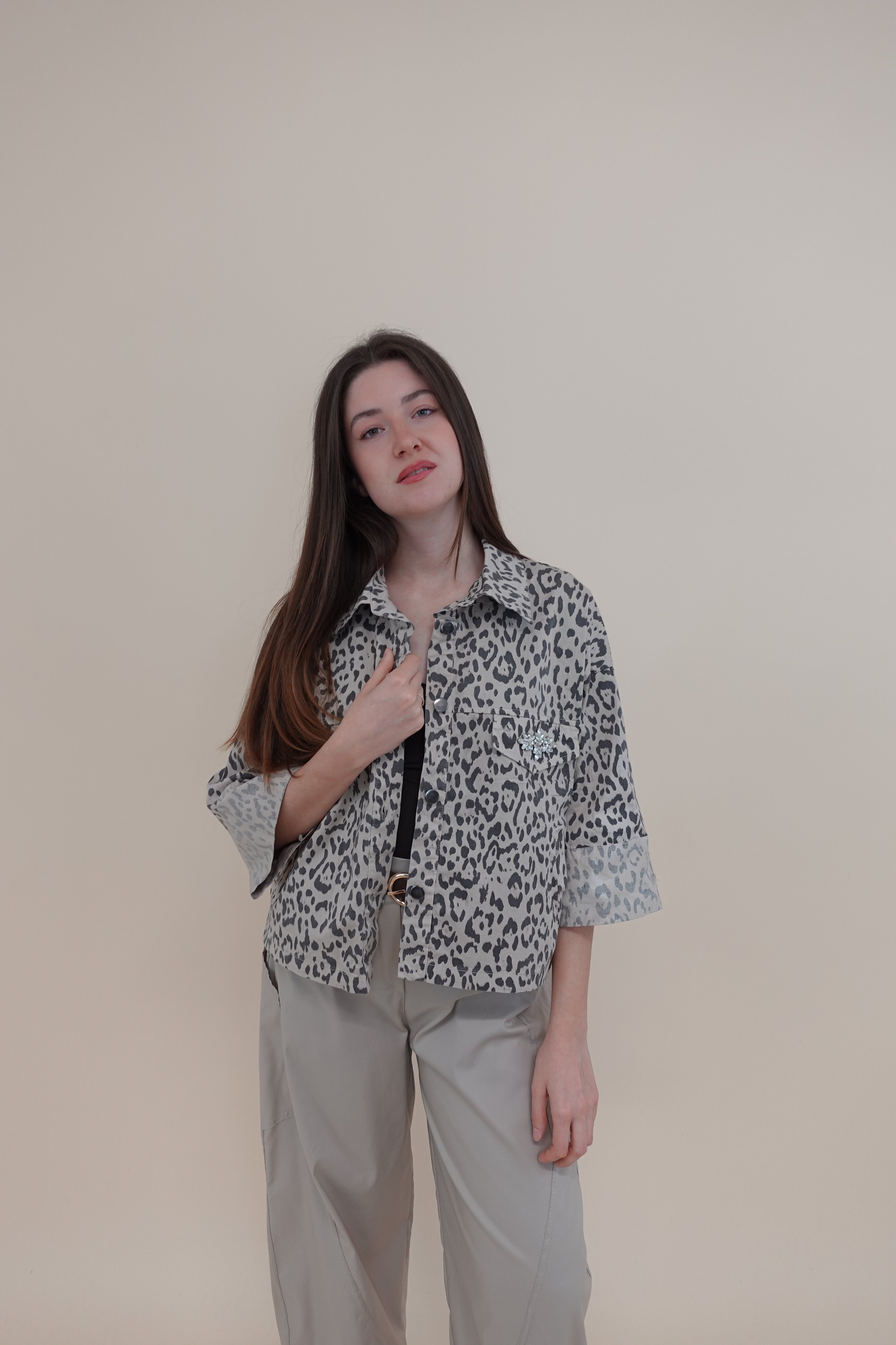 Giacca Shine Leopard