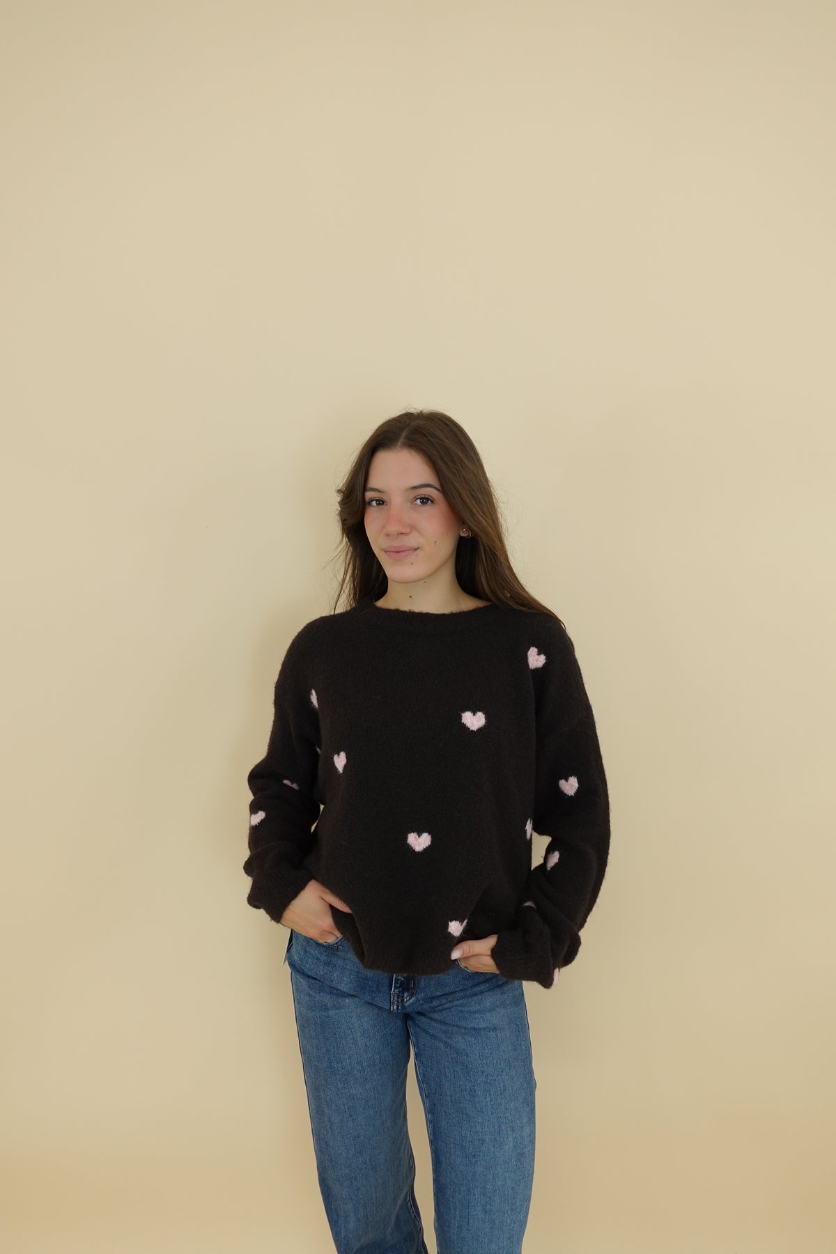 Maglione Heart Marrone
