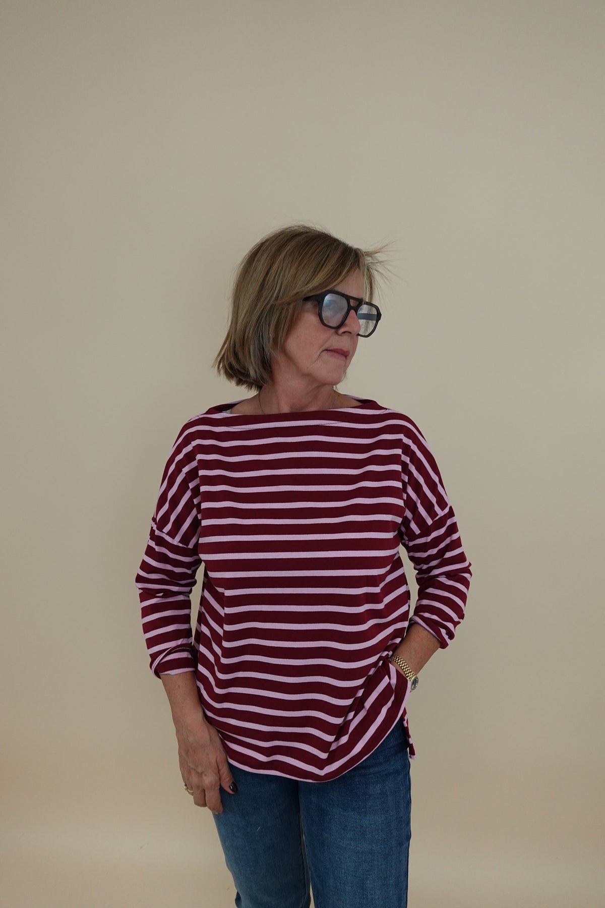 Maglia Line Over Rosa