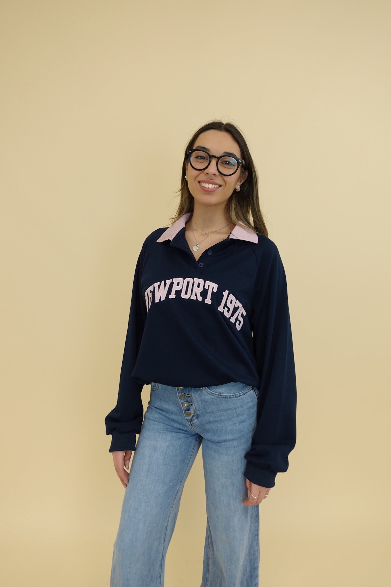 Felpa Newport Blu e Rosa