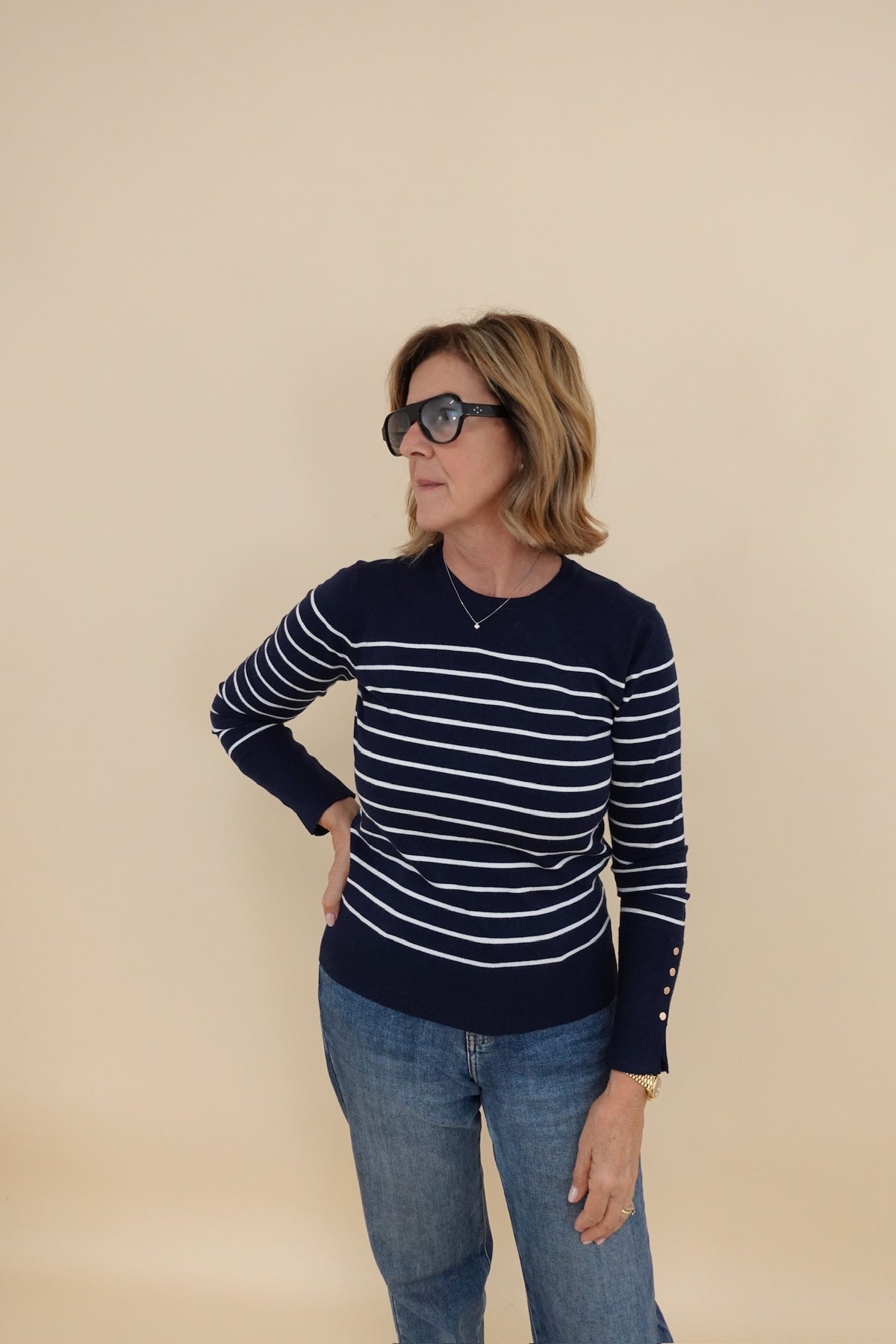 Maglioncino Righette Blu