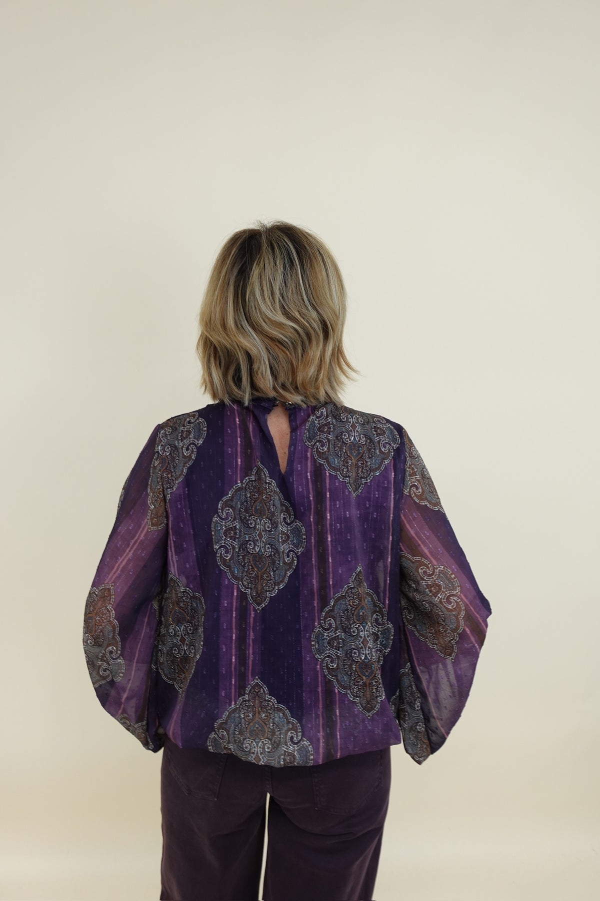 Camicia Oriente Bordeaux