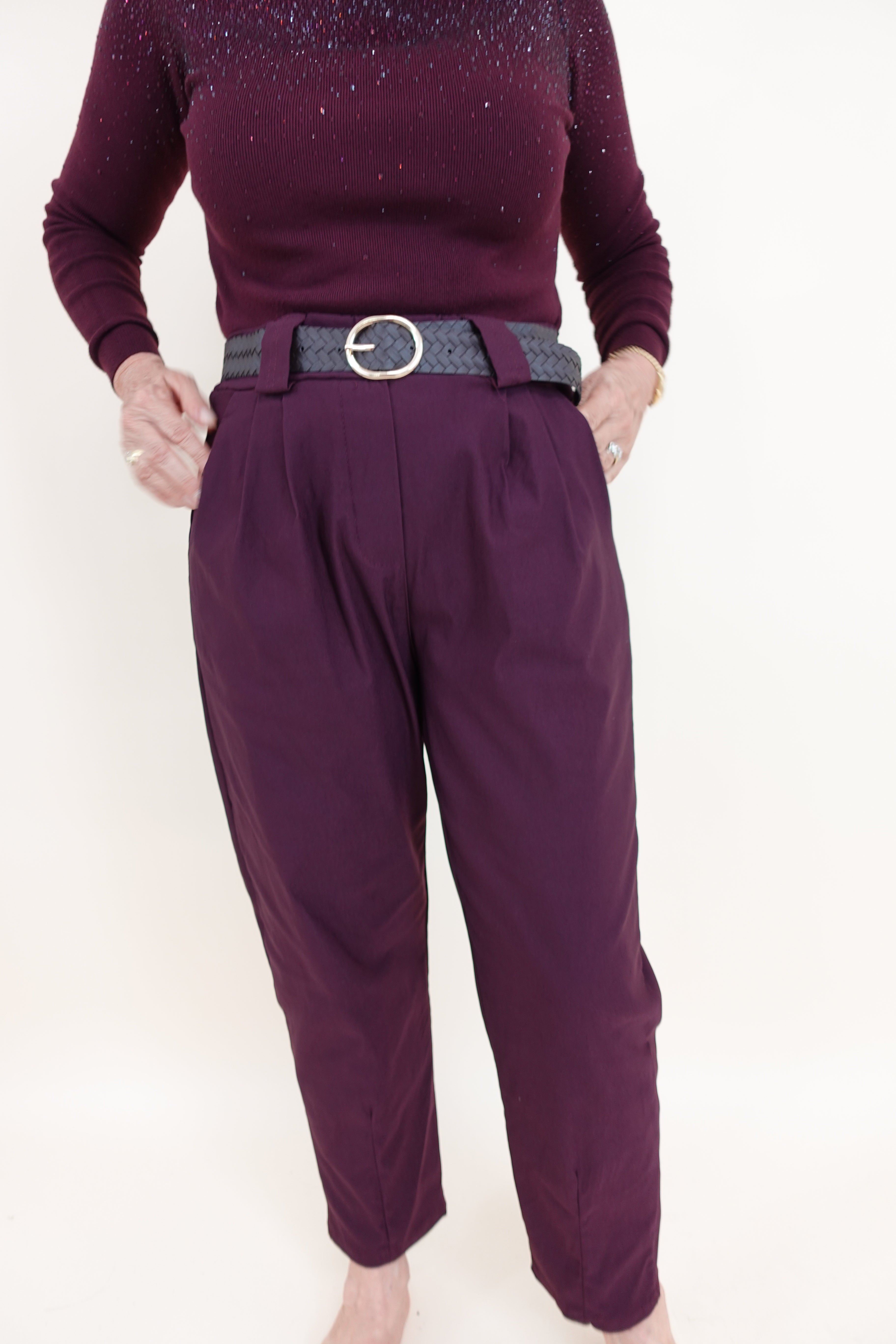 Pantalone Elisa bordeaux