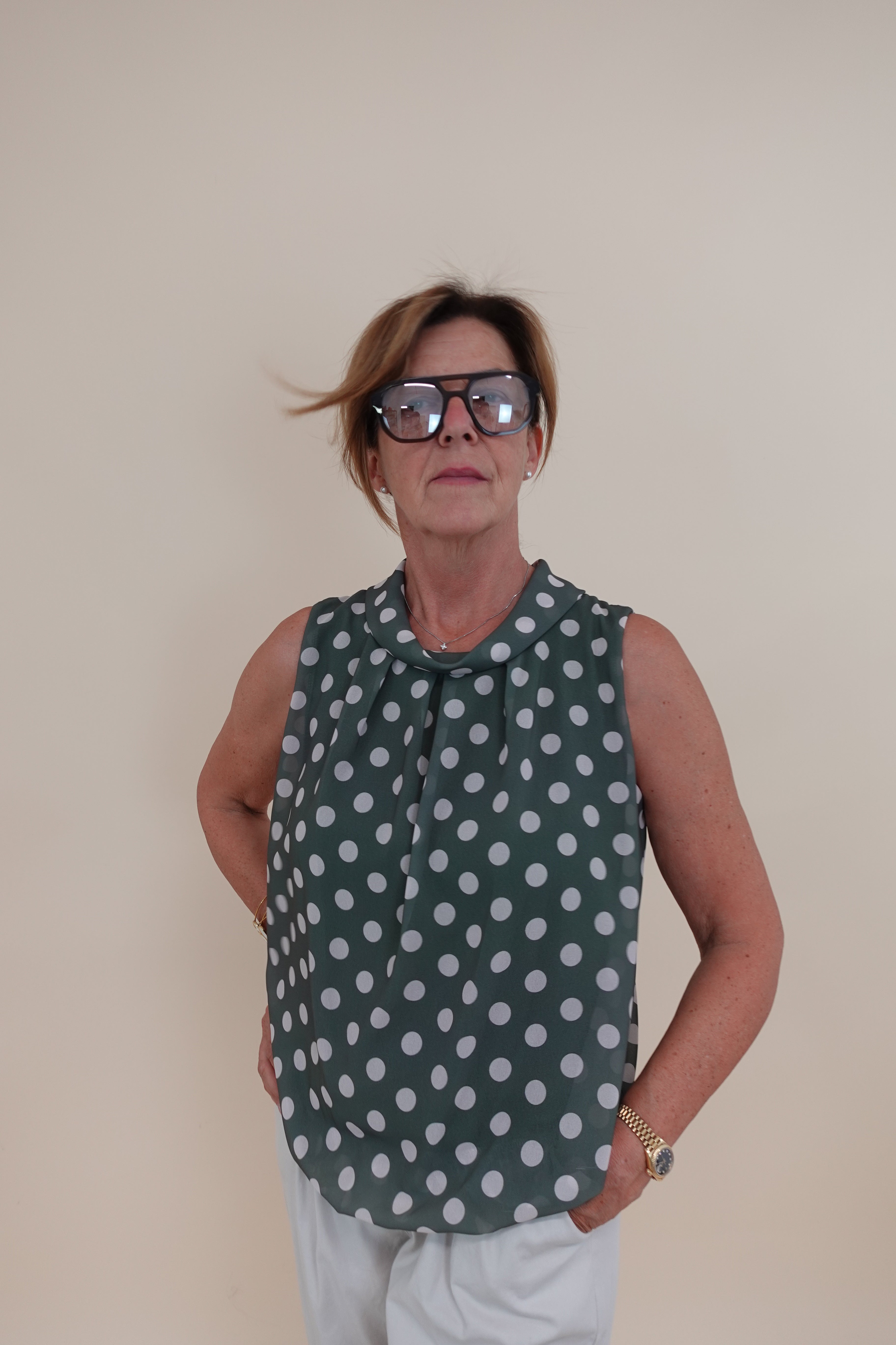 Canotta New Pois Verde