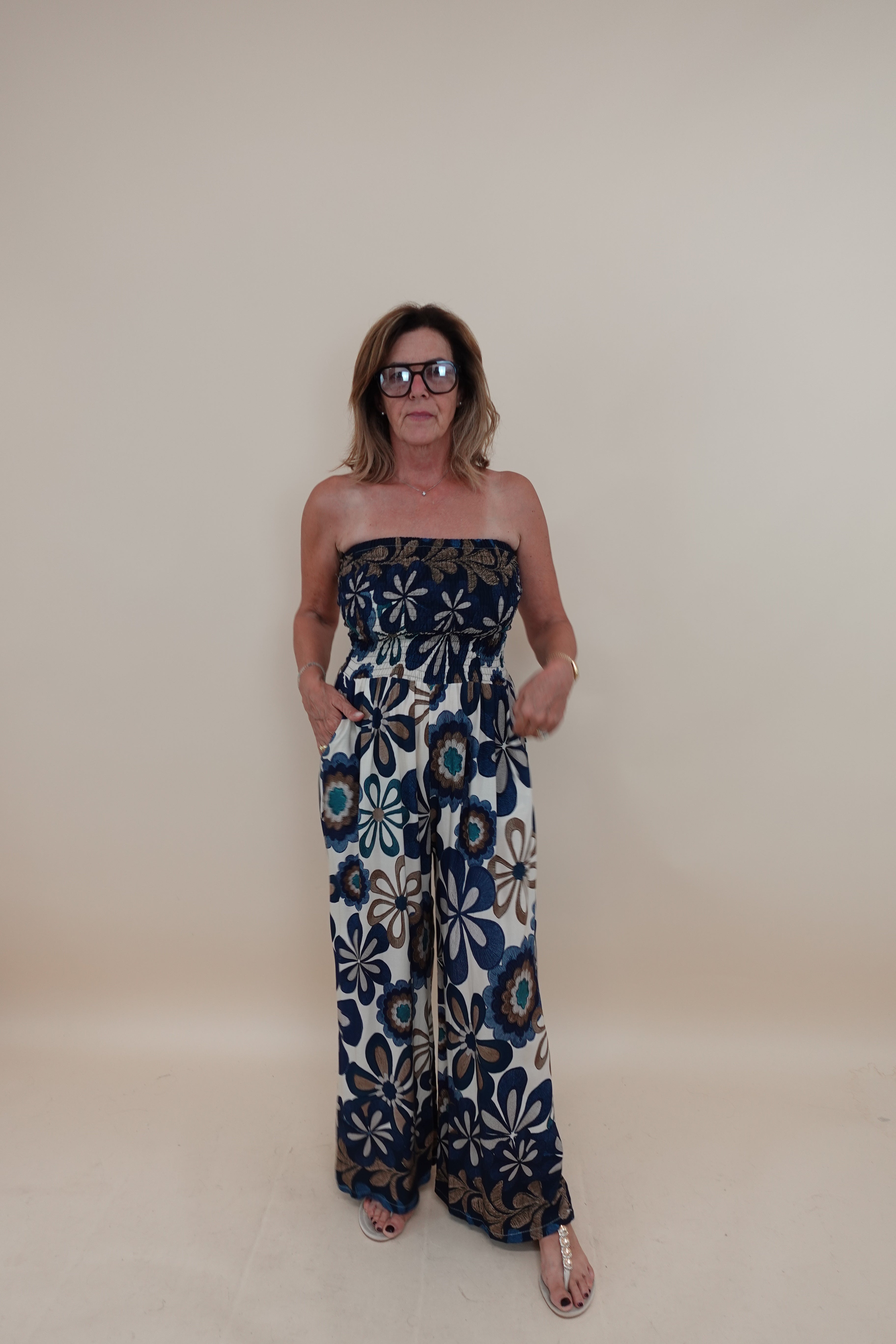 Tuta Flower Blu