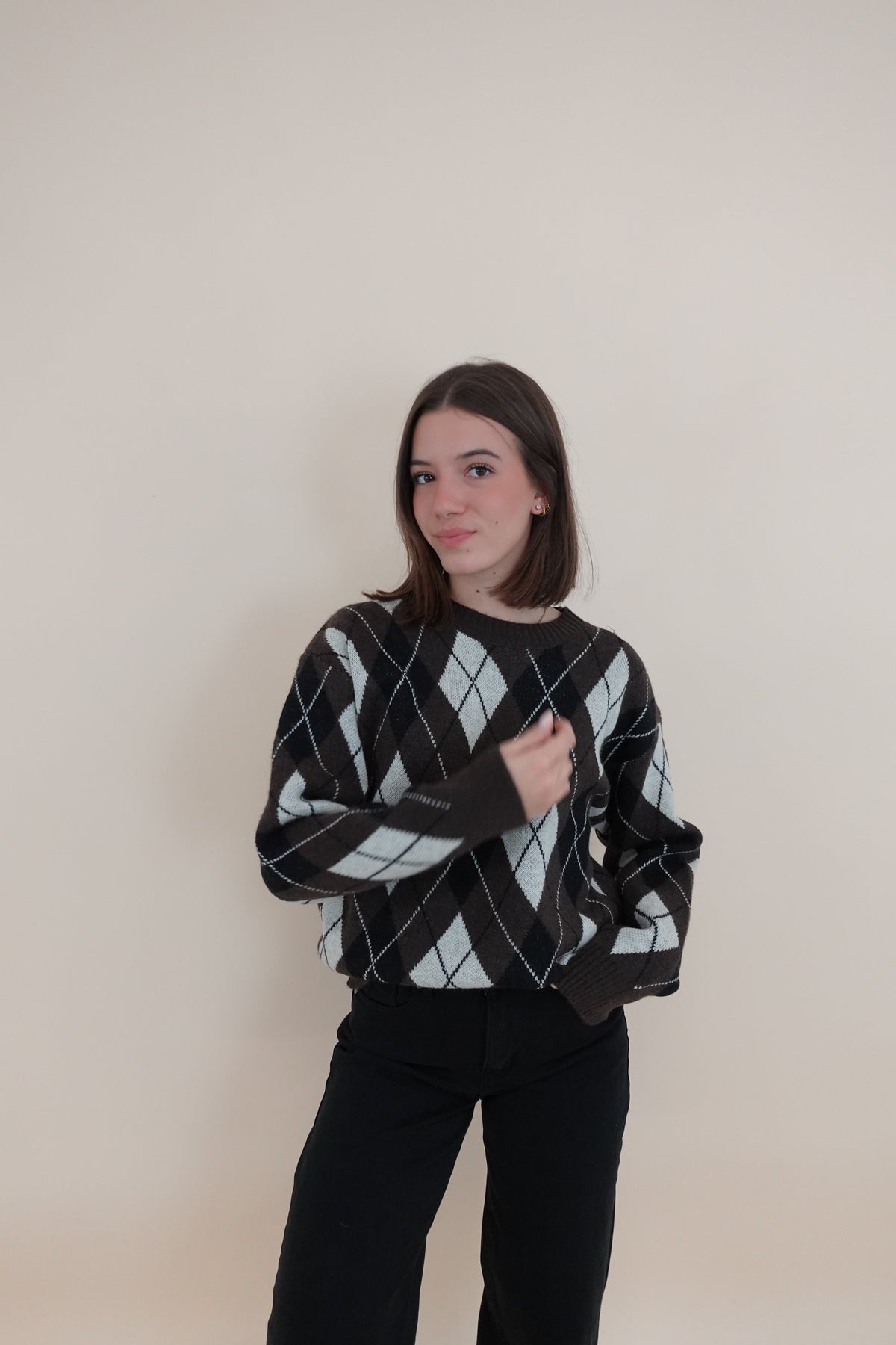 Maglione Scacchi Brown