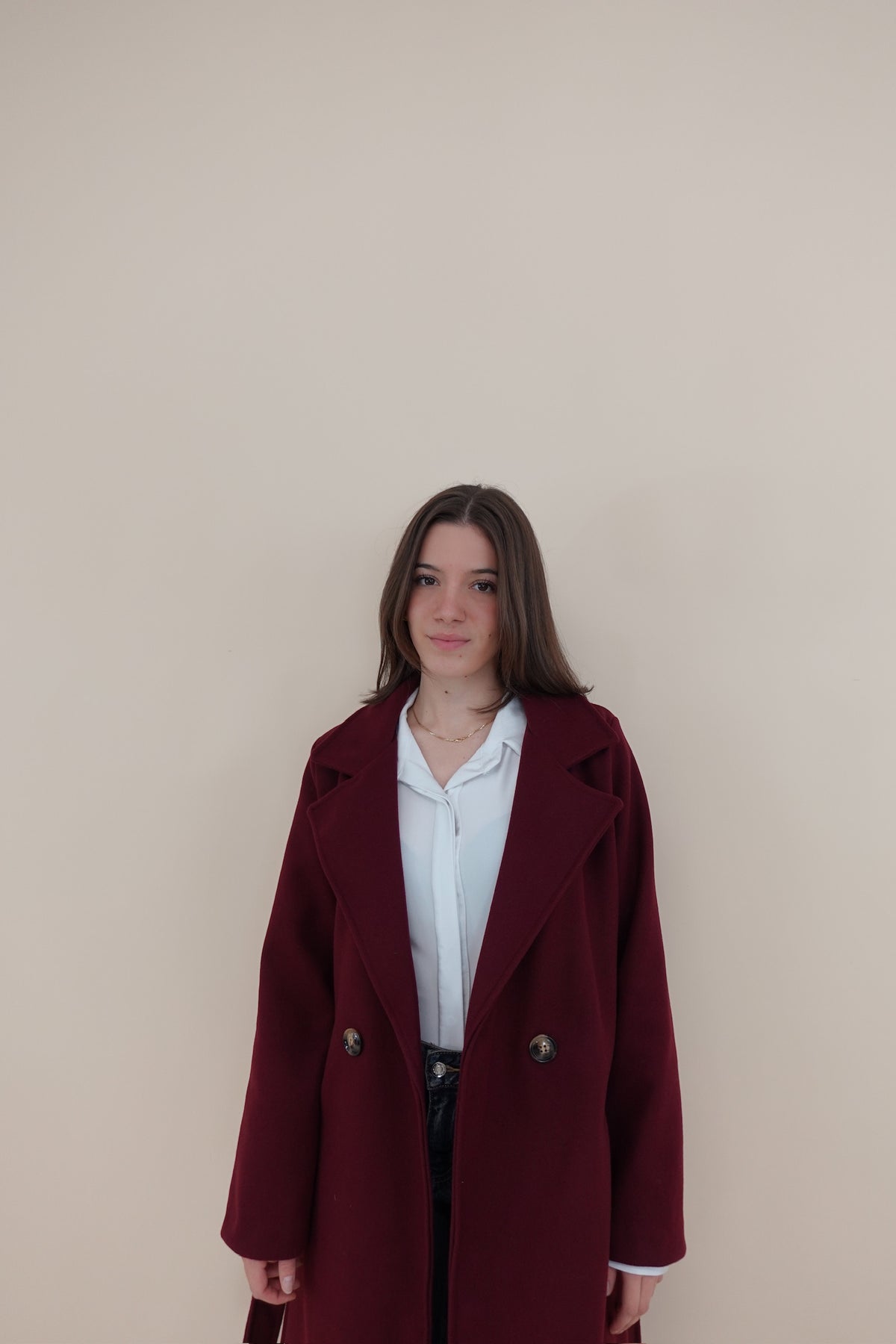 Cappotto Long Bordeaux