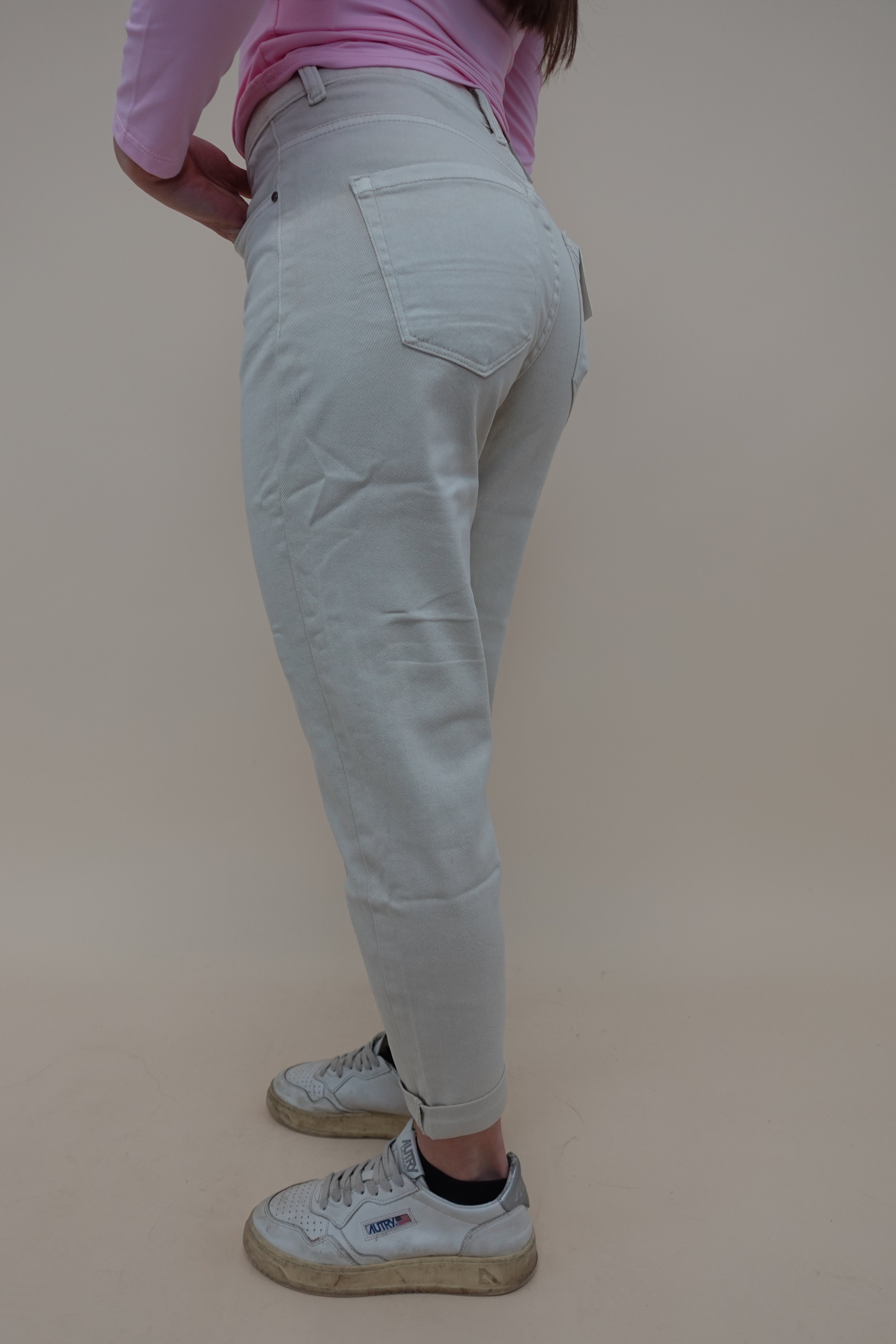 Jeans Momfit Beige