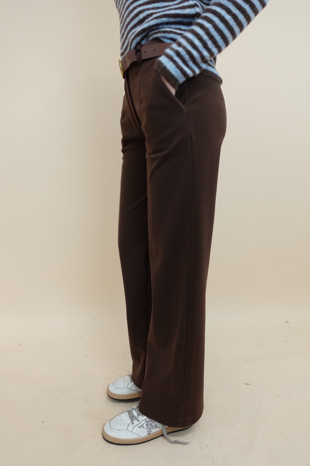 Pantalone Moda Marrone