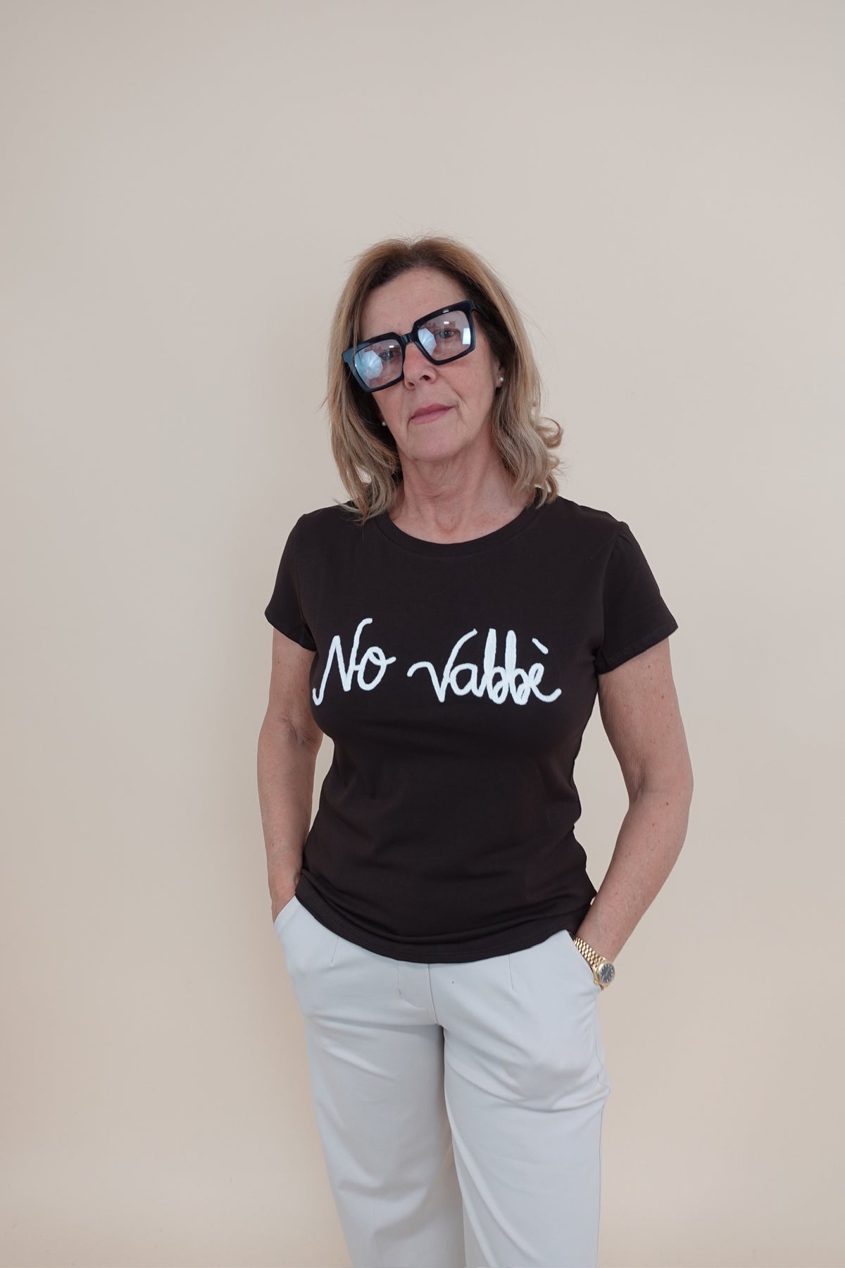 T-shirt No Vabbe Marrone