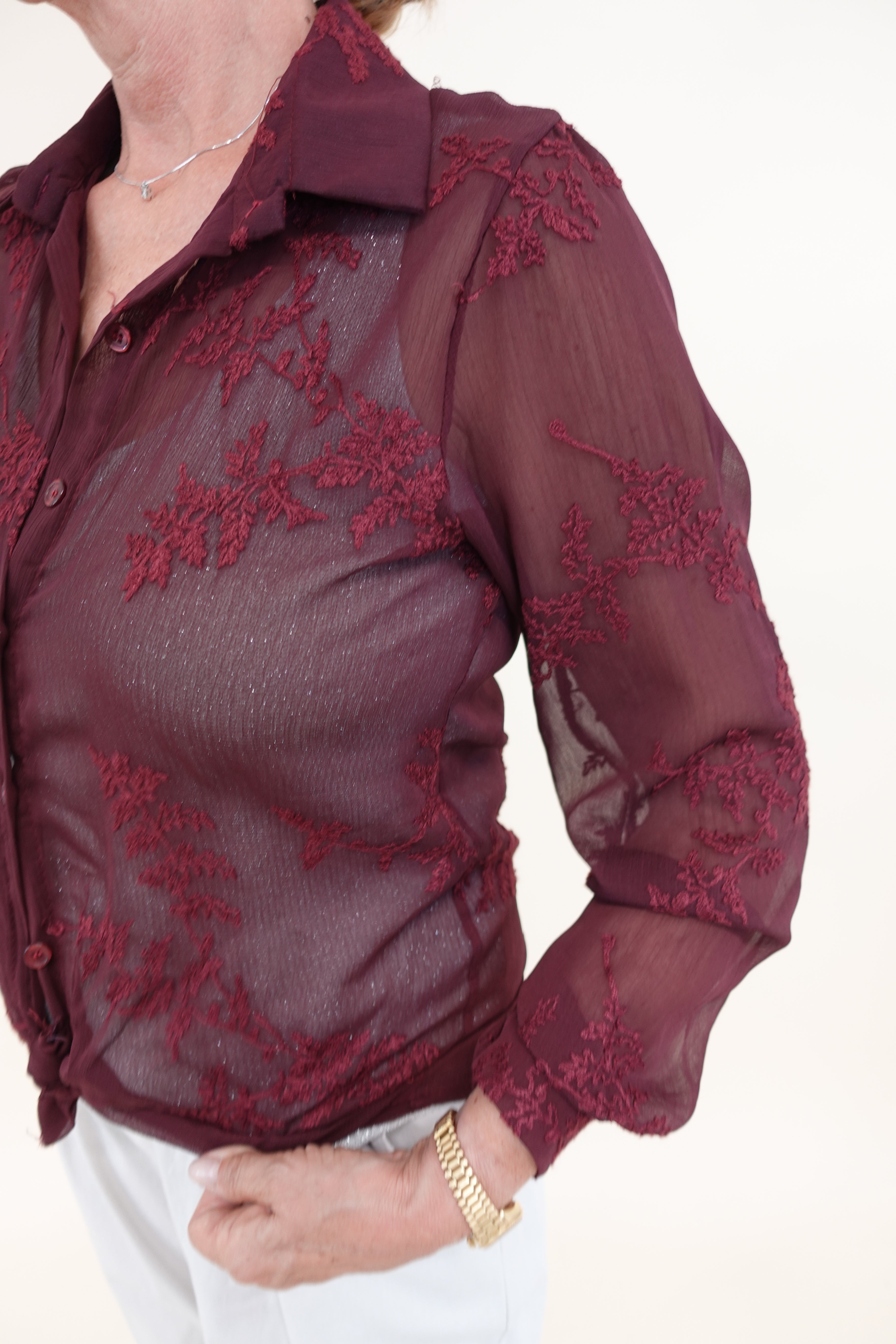 Camicia Francesca Bordeaux