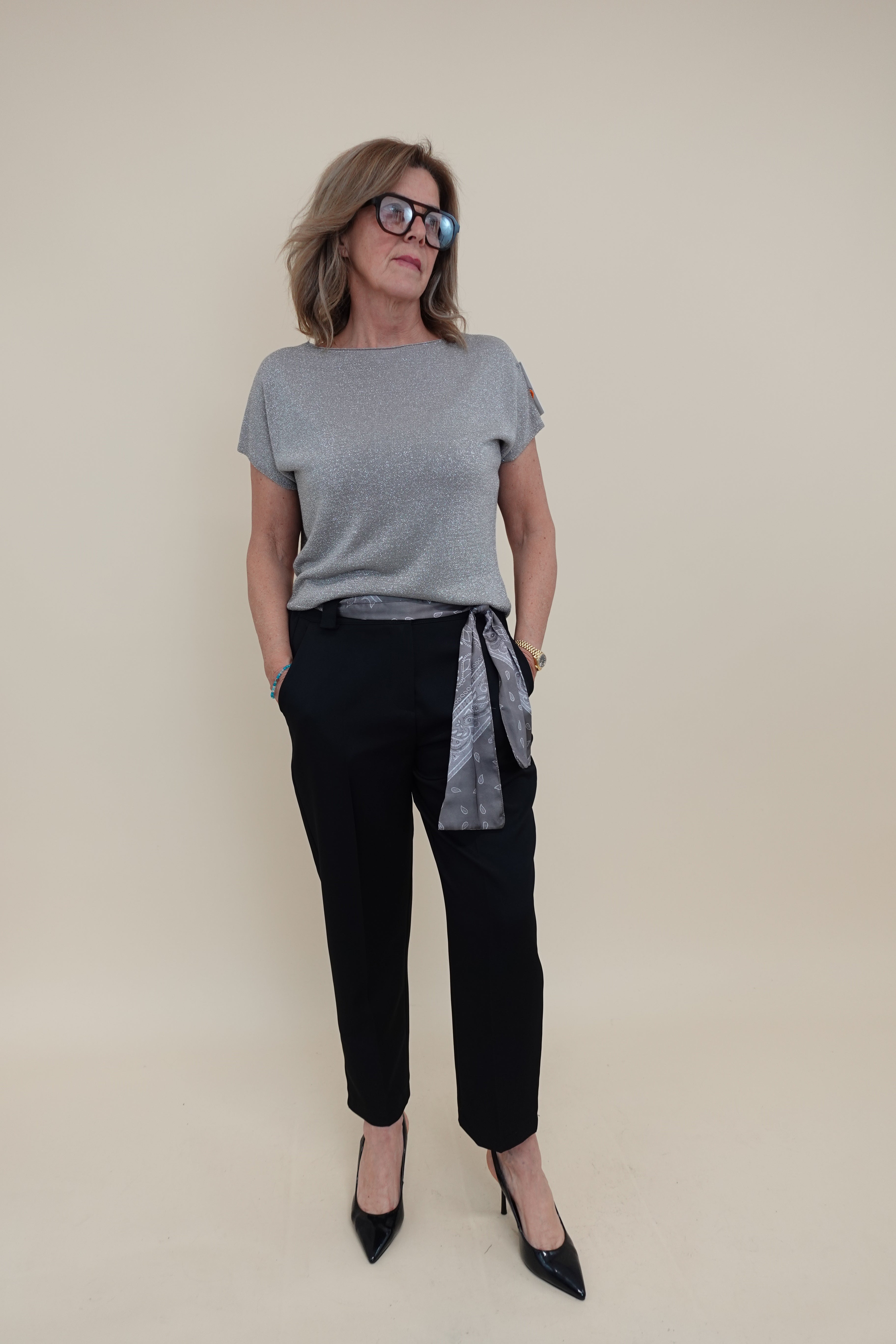 Pantalone Foulard Nero