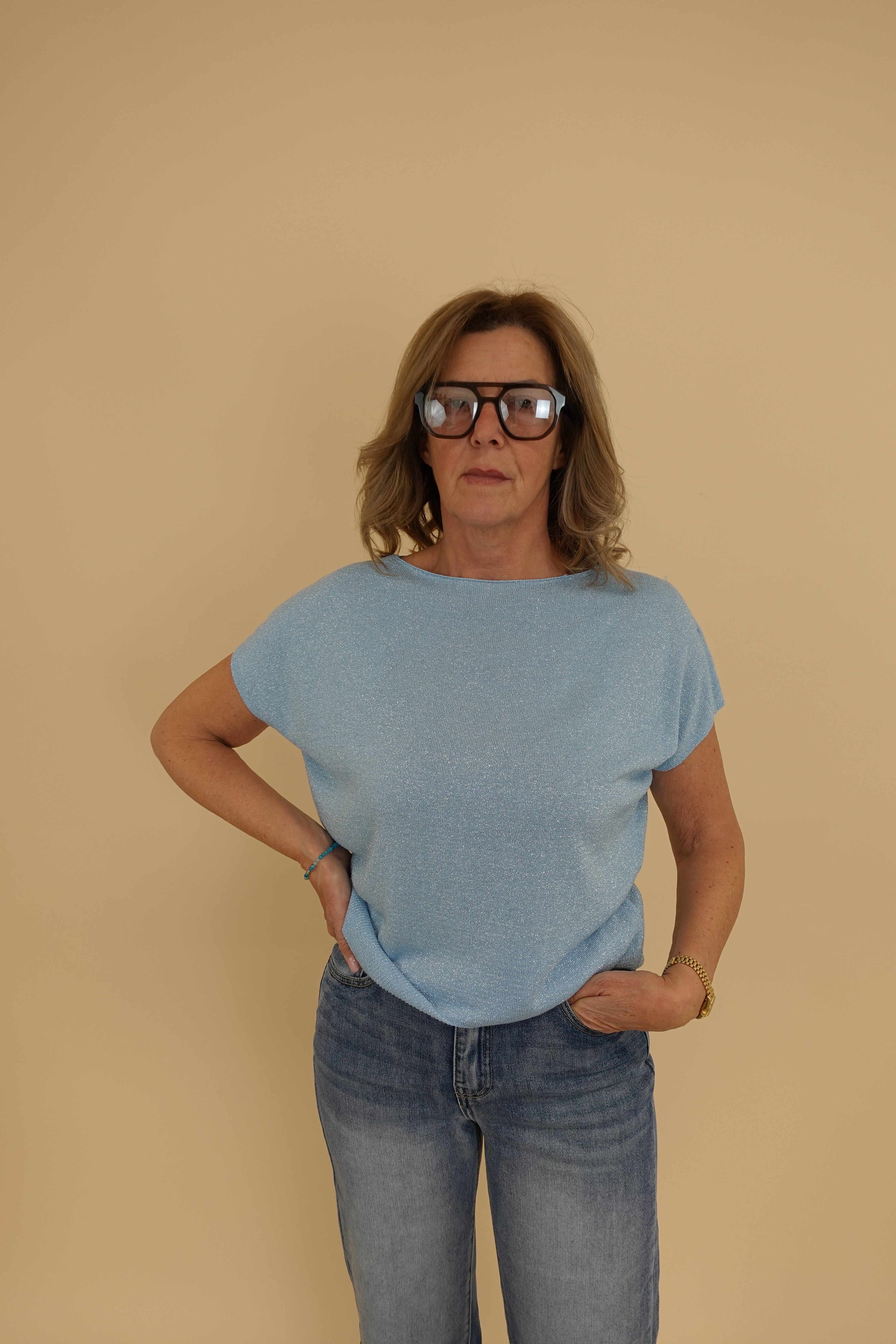 Maglia Lurex Azzurra