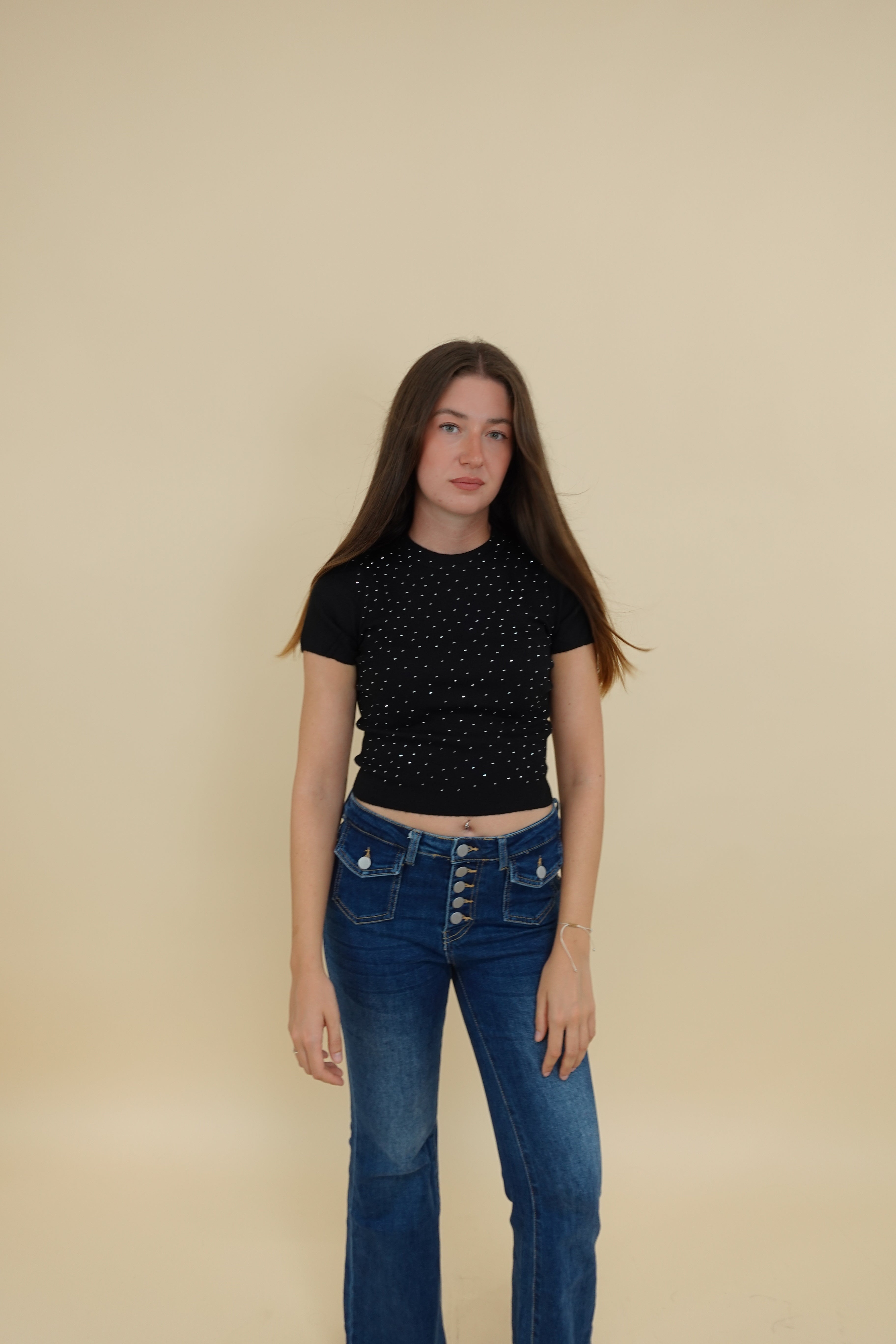 T-shirt Emma nera