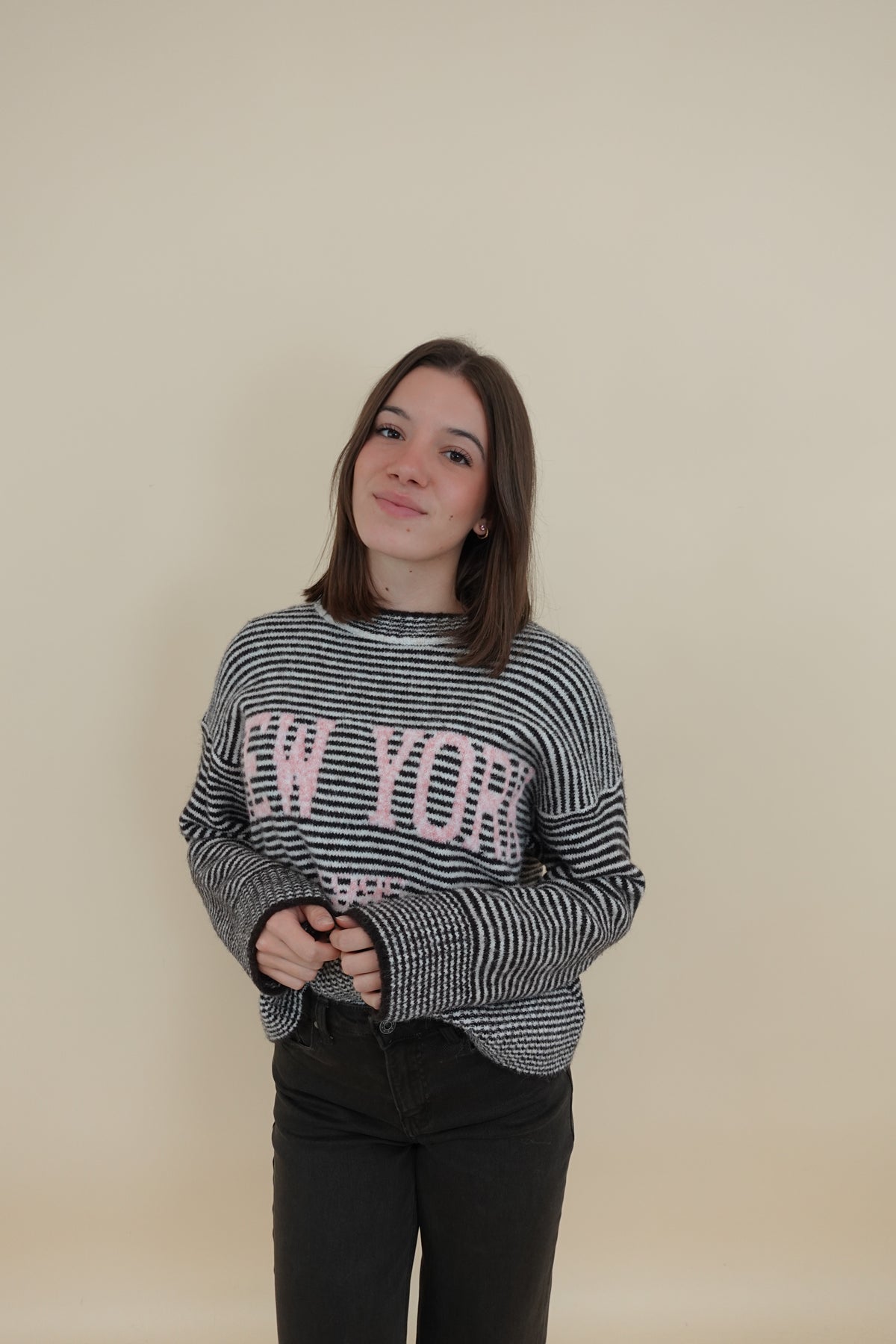 Maglione NY marrone