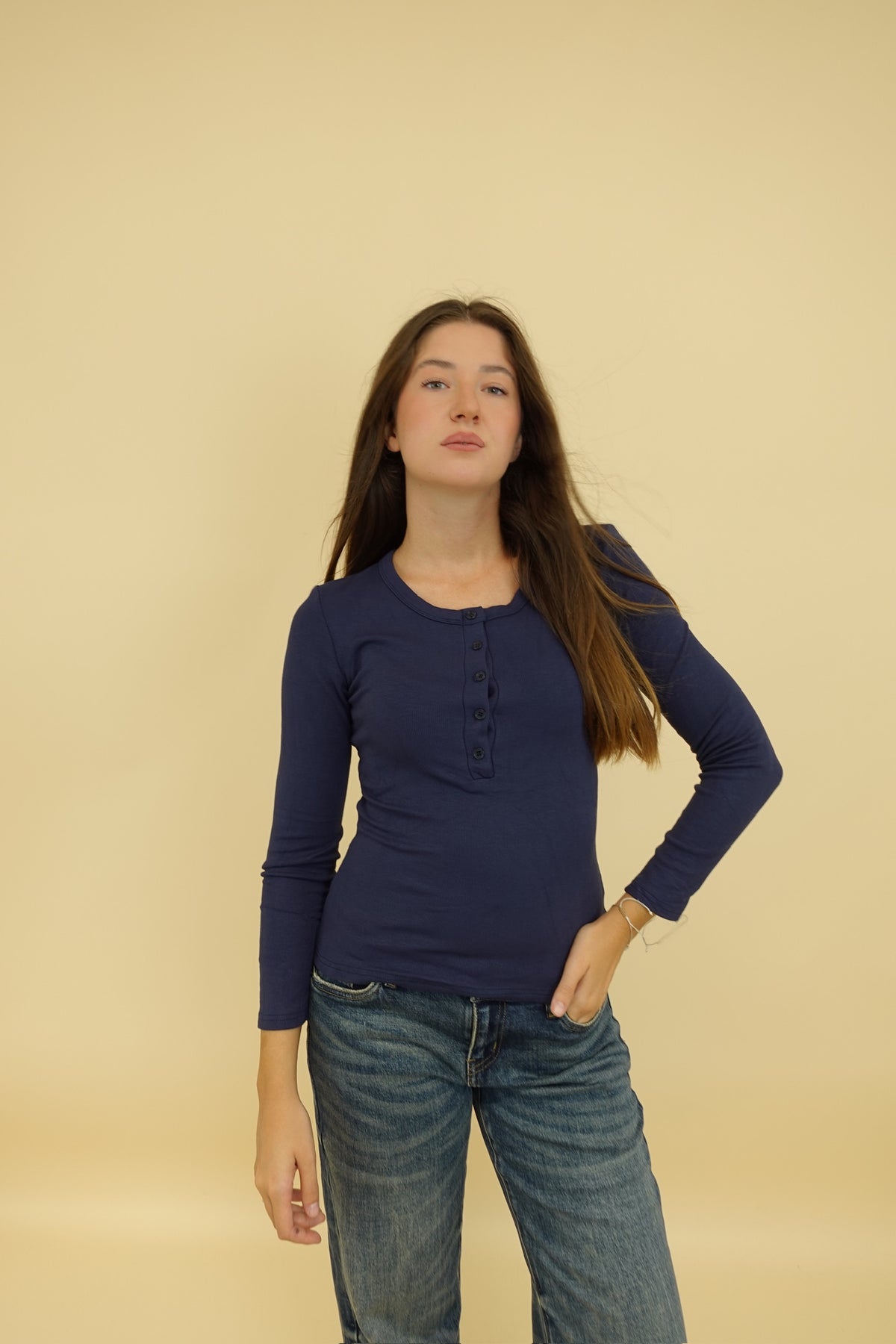Maglia Serafino Blu