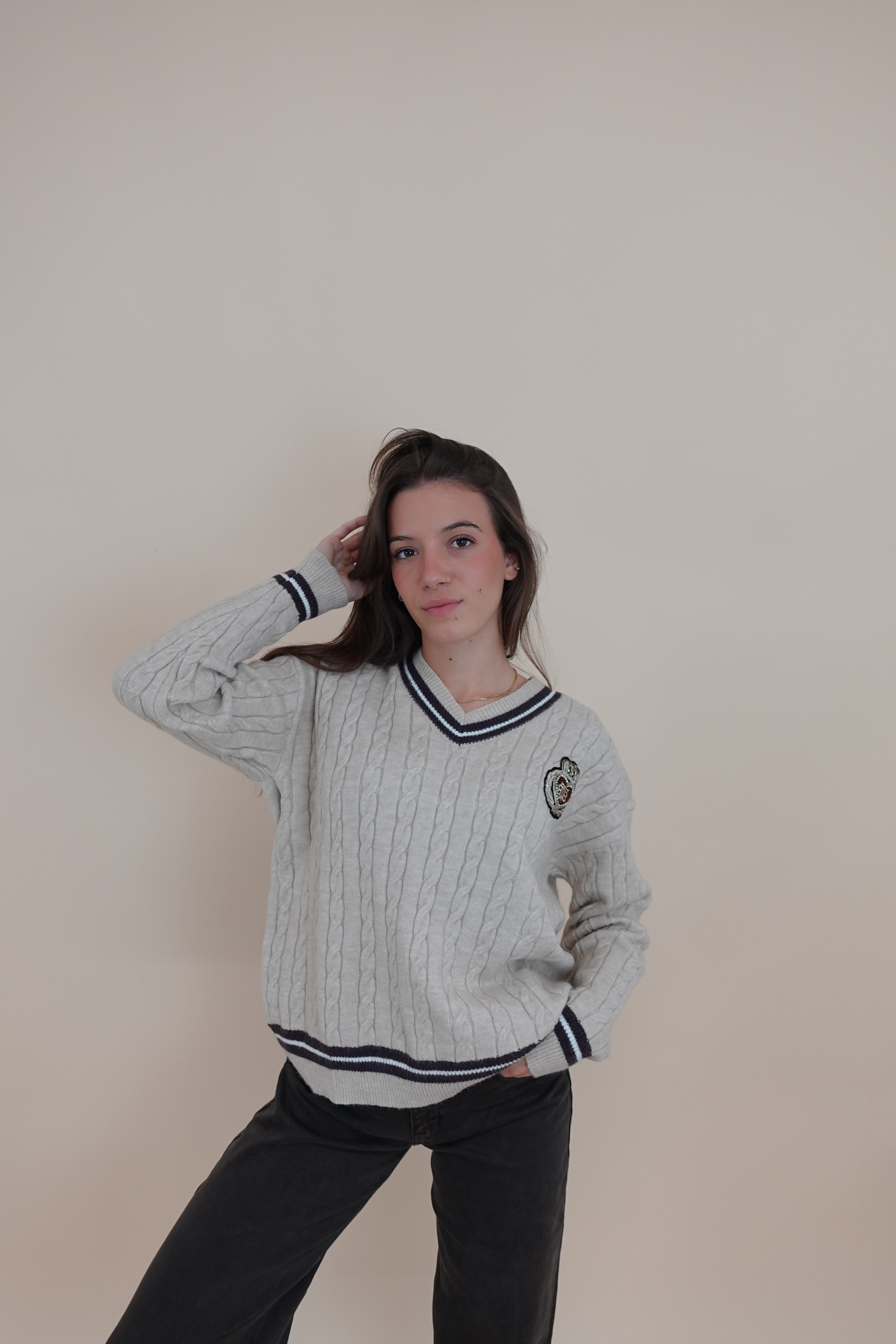 Maglione college beige