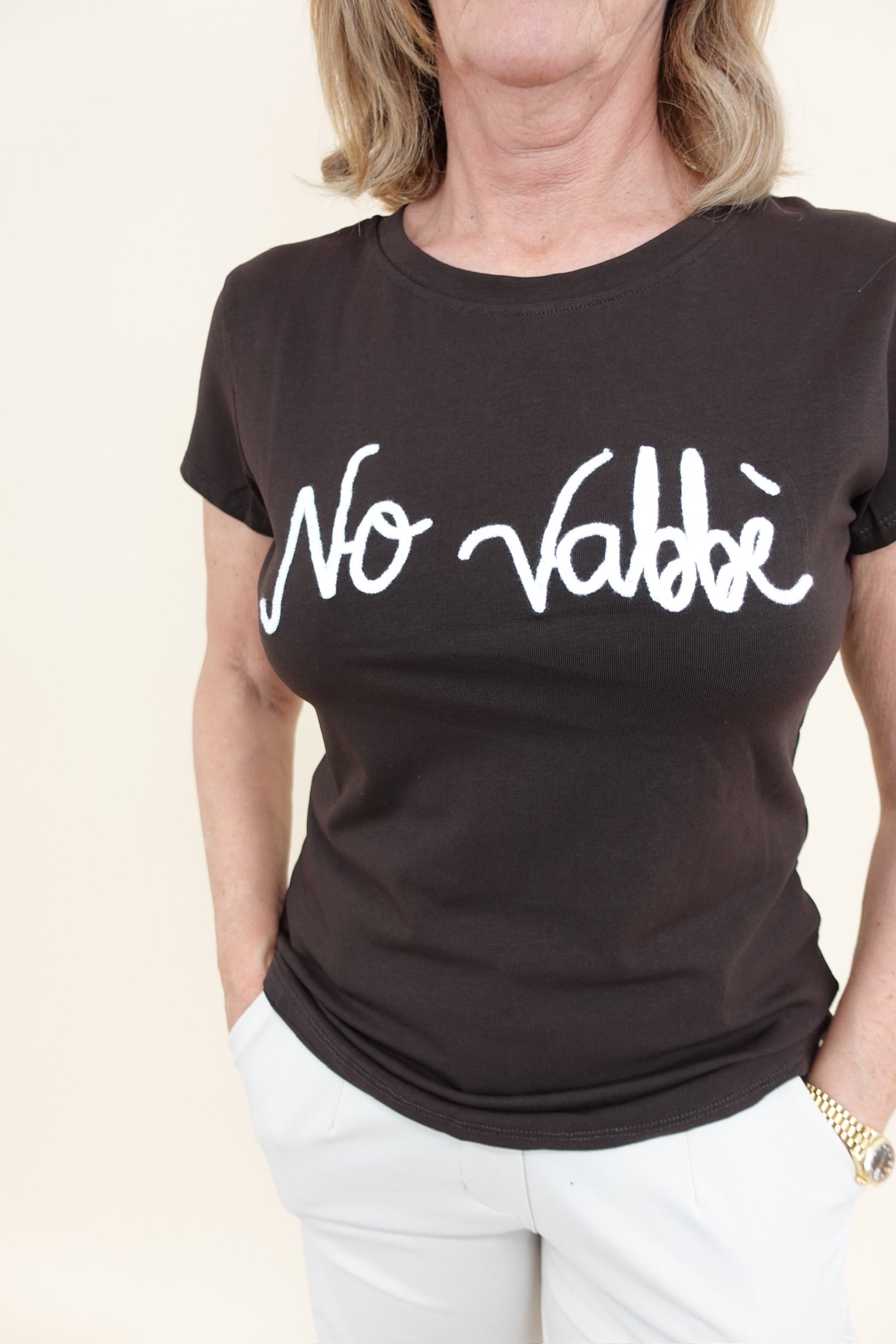 T-shirt No Vabbe Marrone