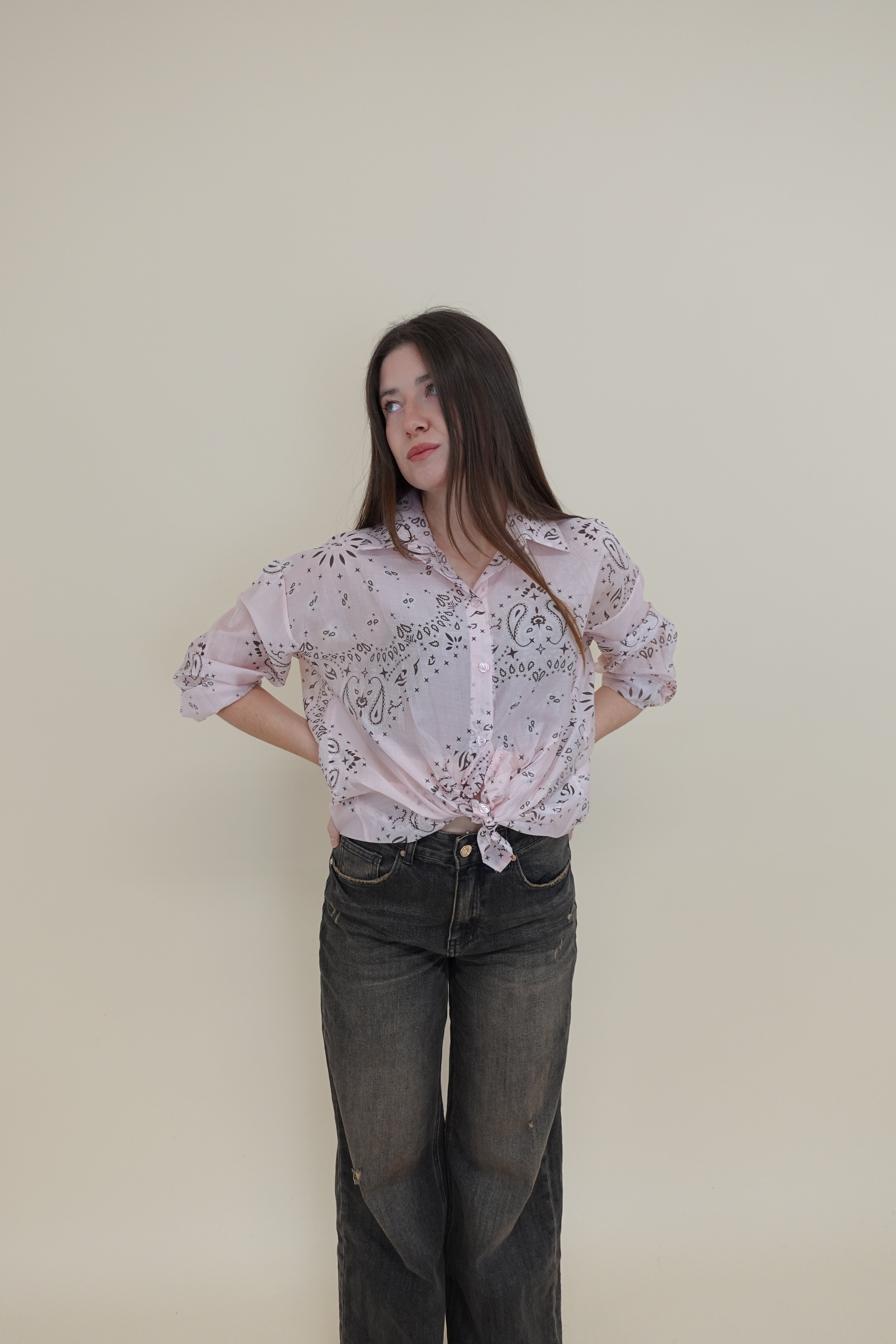 Camicia Bandana Rosa