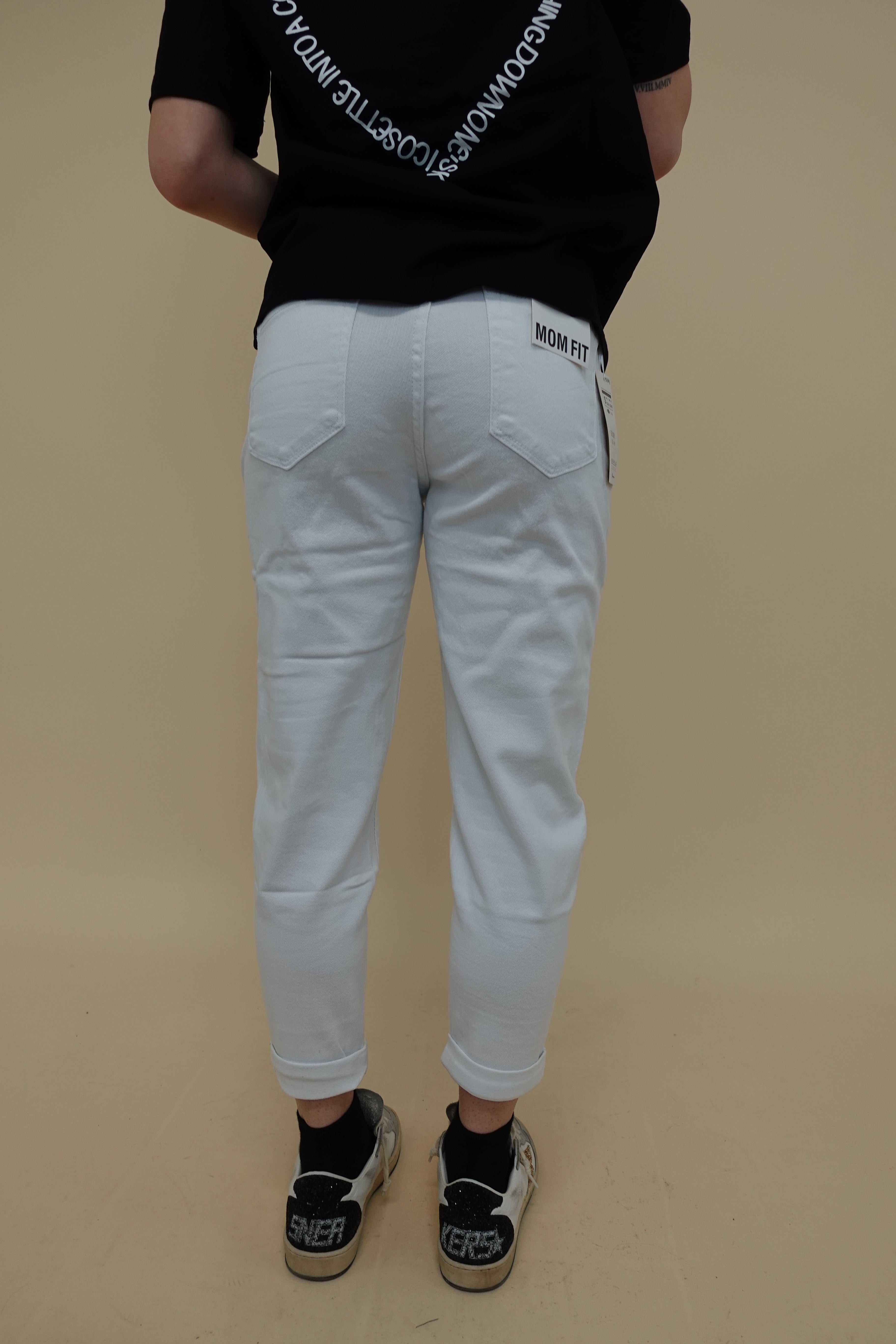 Jeans Momfit Bianco