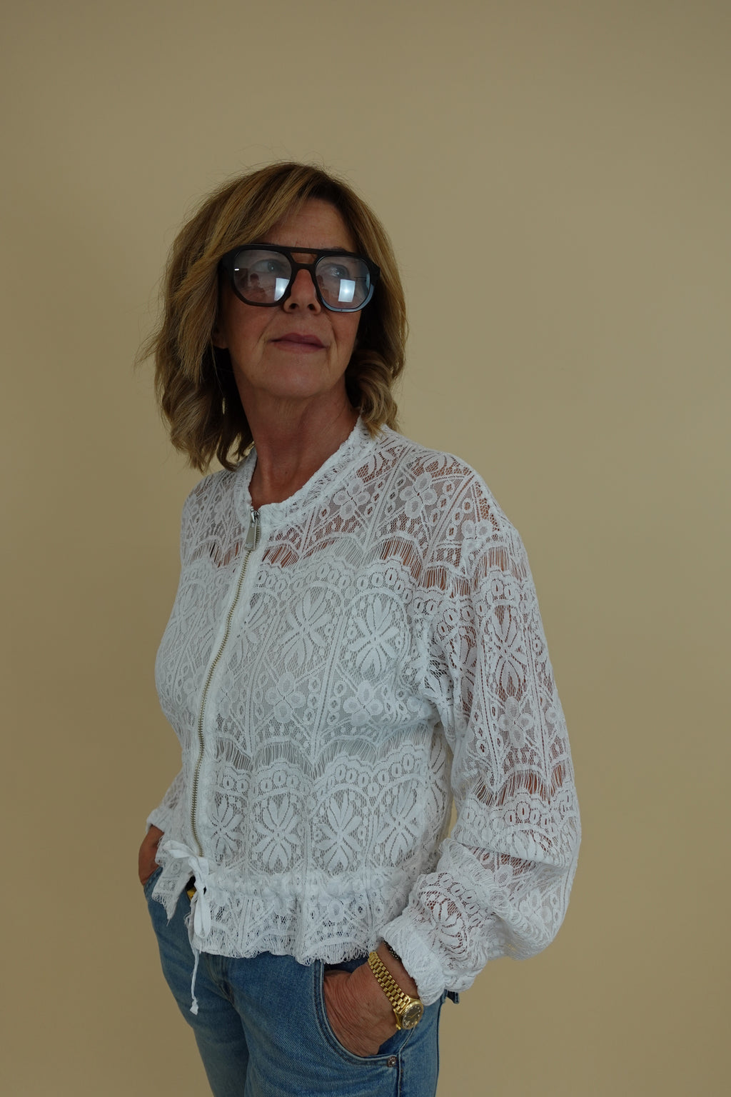 Giacca Pizzo Bianca