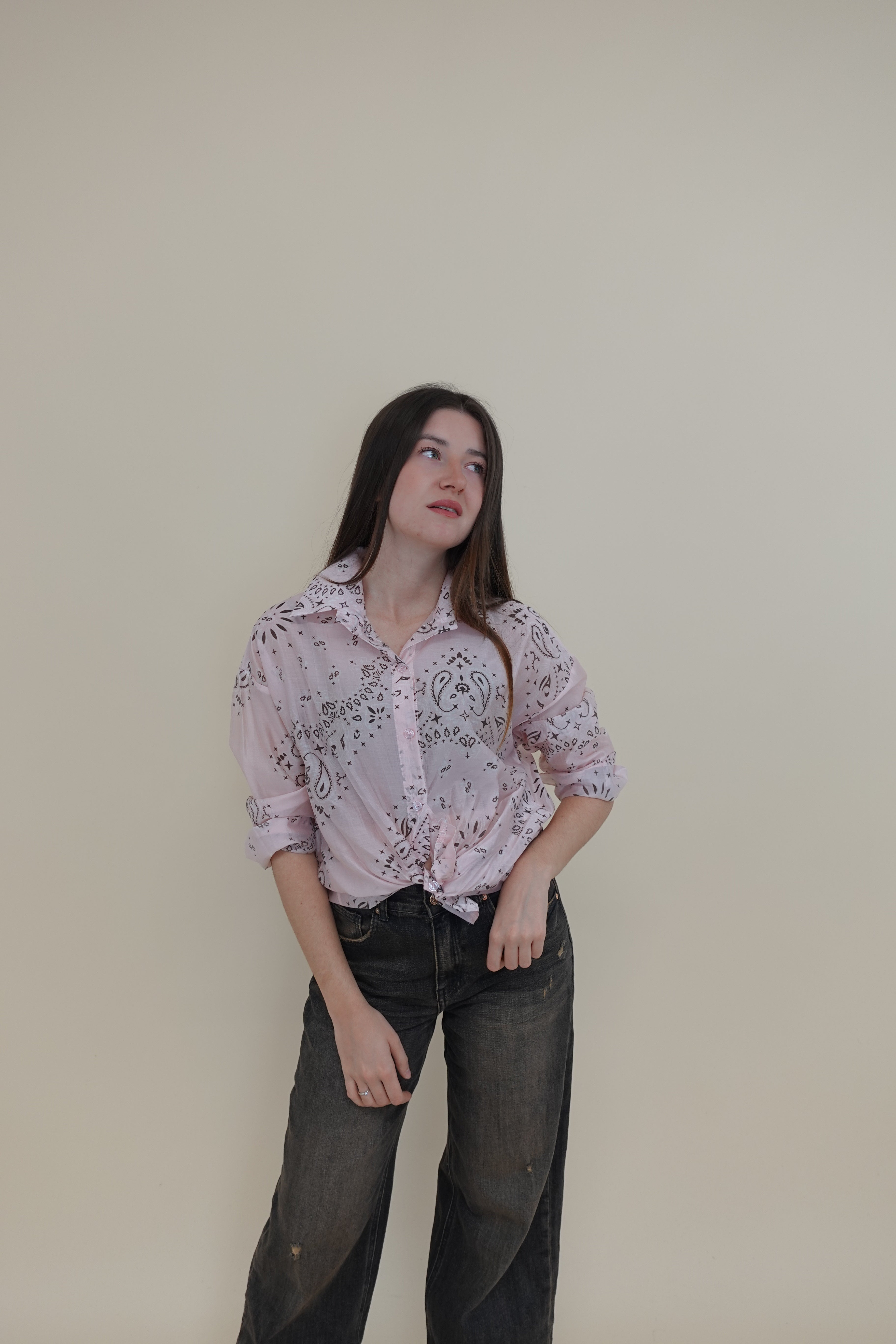 Camicia Bandana Rosa