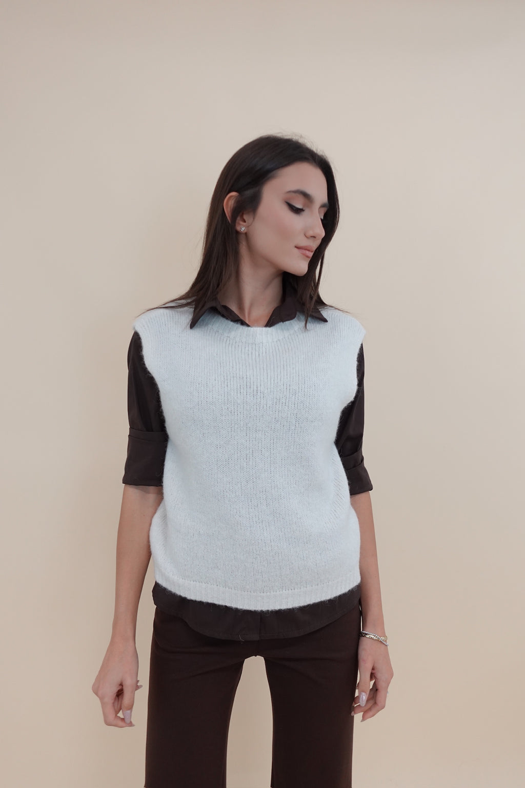 Gilet Patrizia Panna