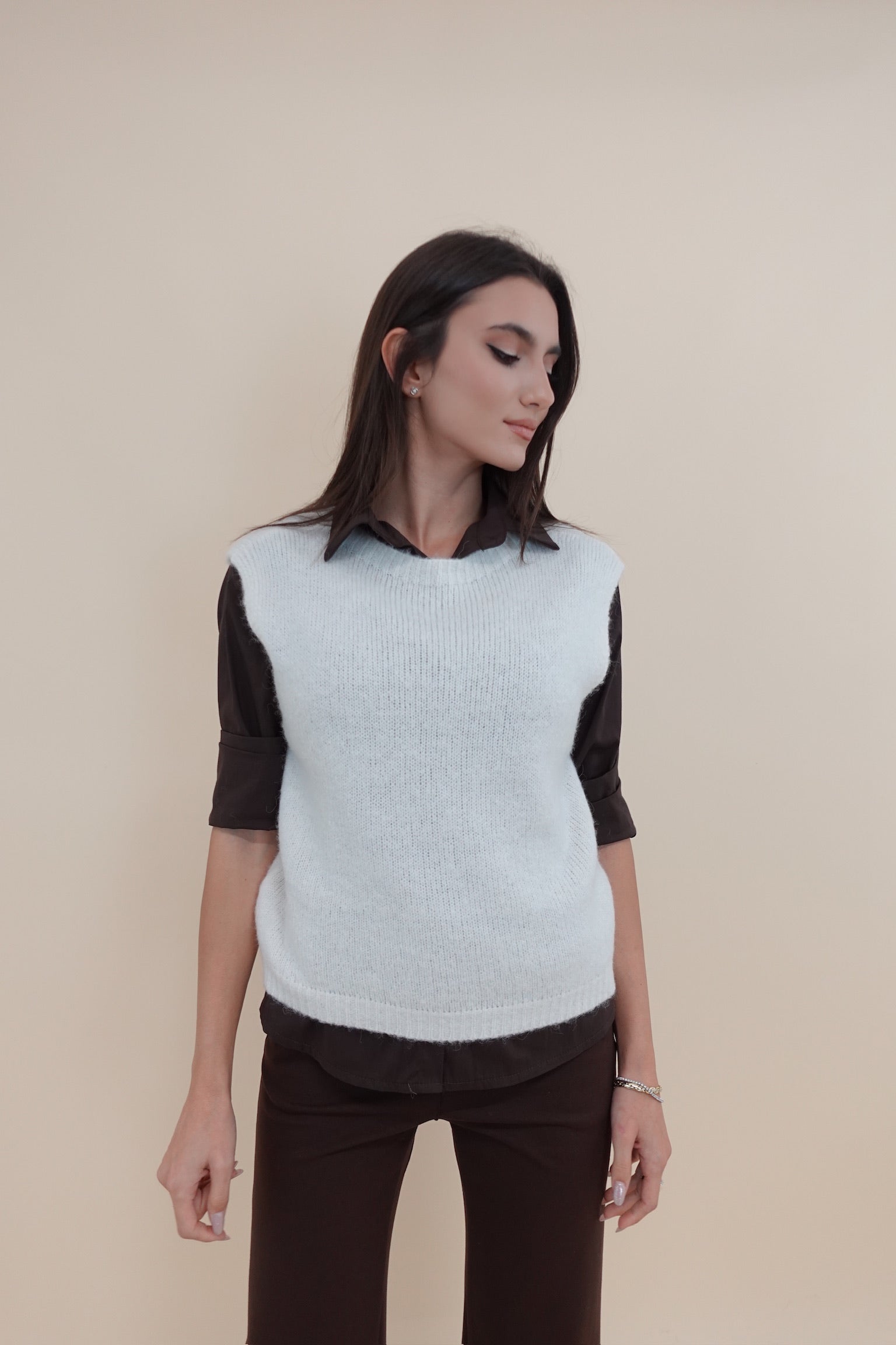 Gilet Patrizia Panna