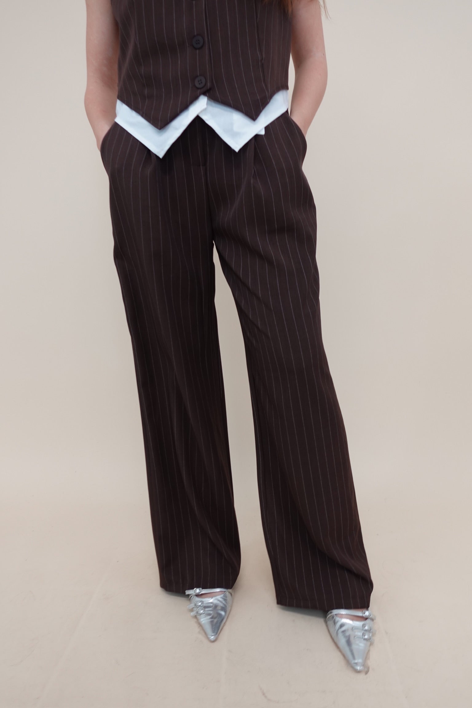 Pantalone Line Marrone
