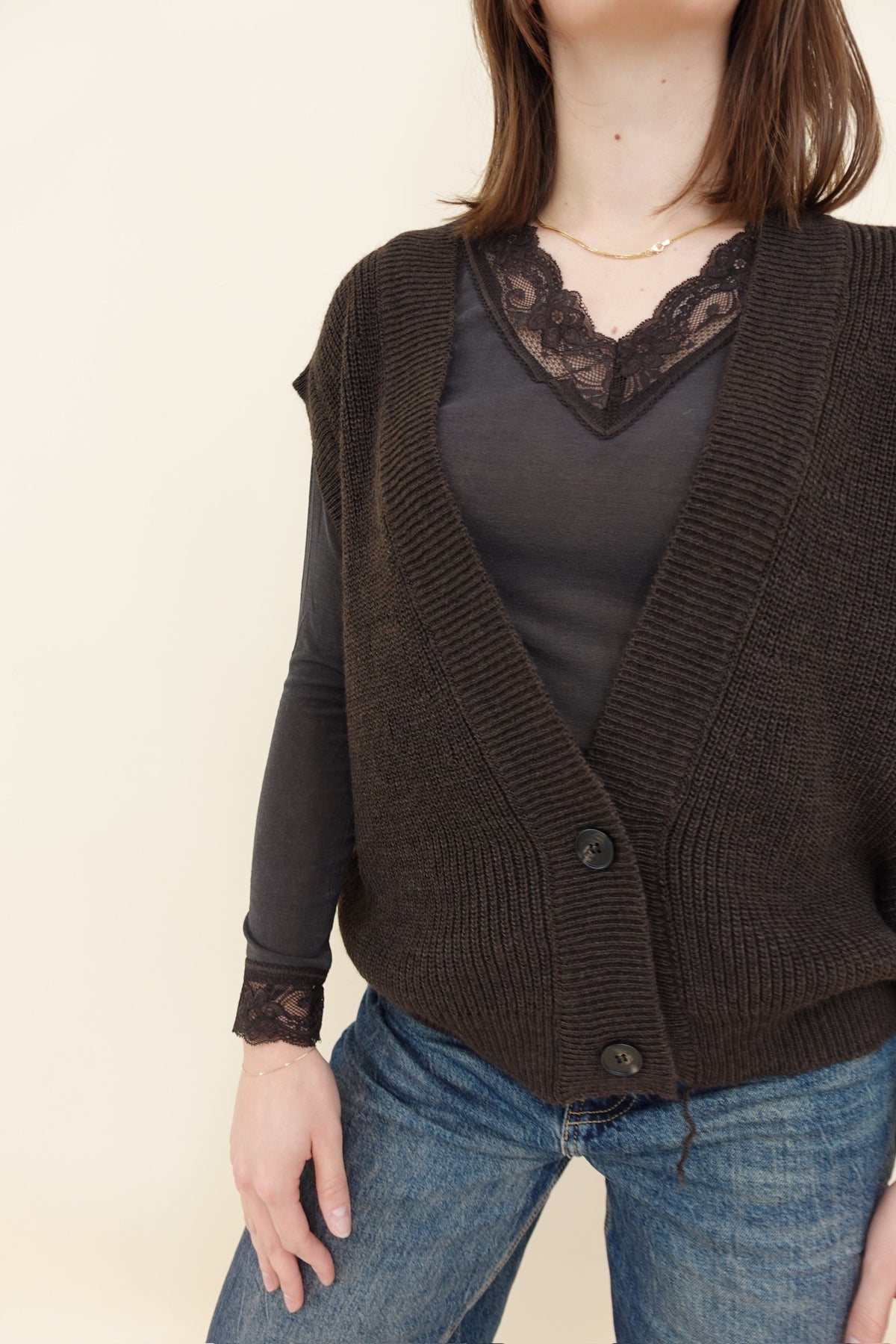 Gilet November Marrone