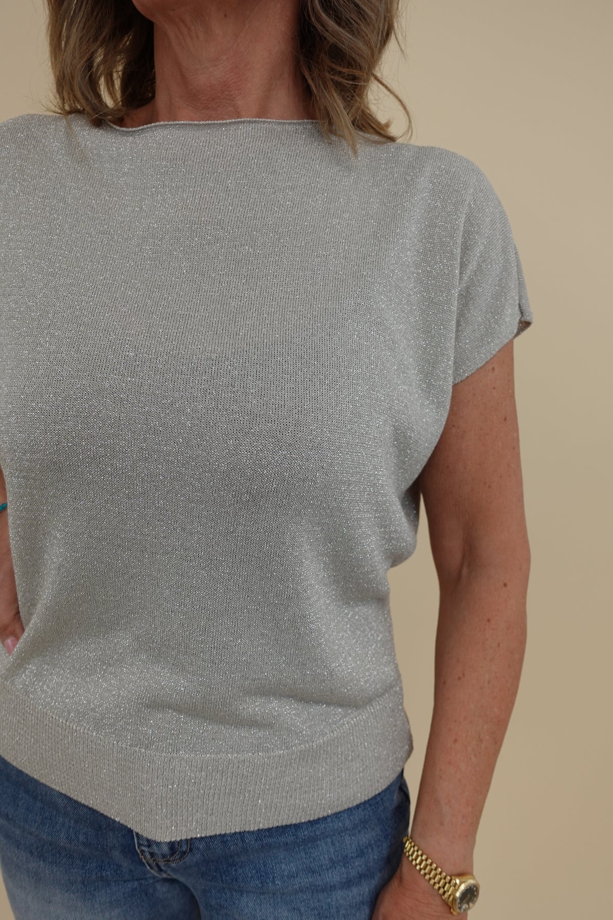 Maglia Lurex Beige