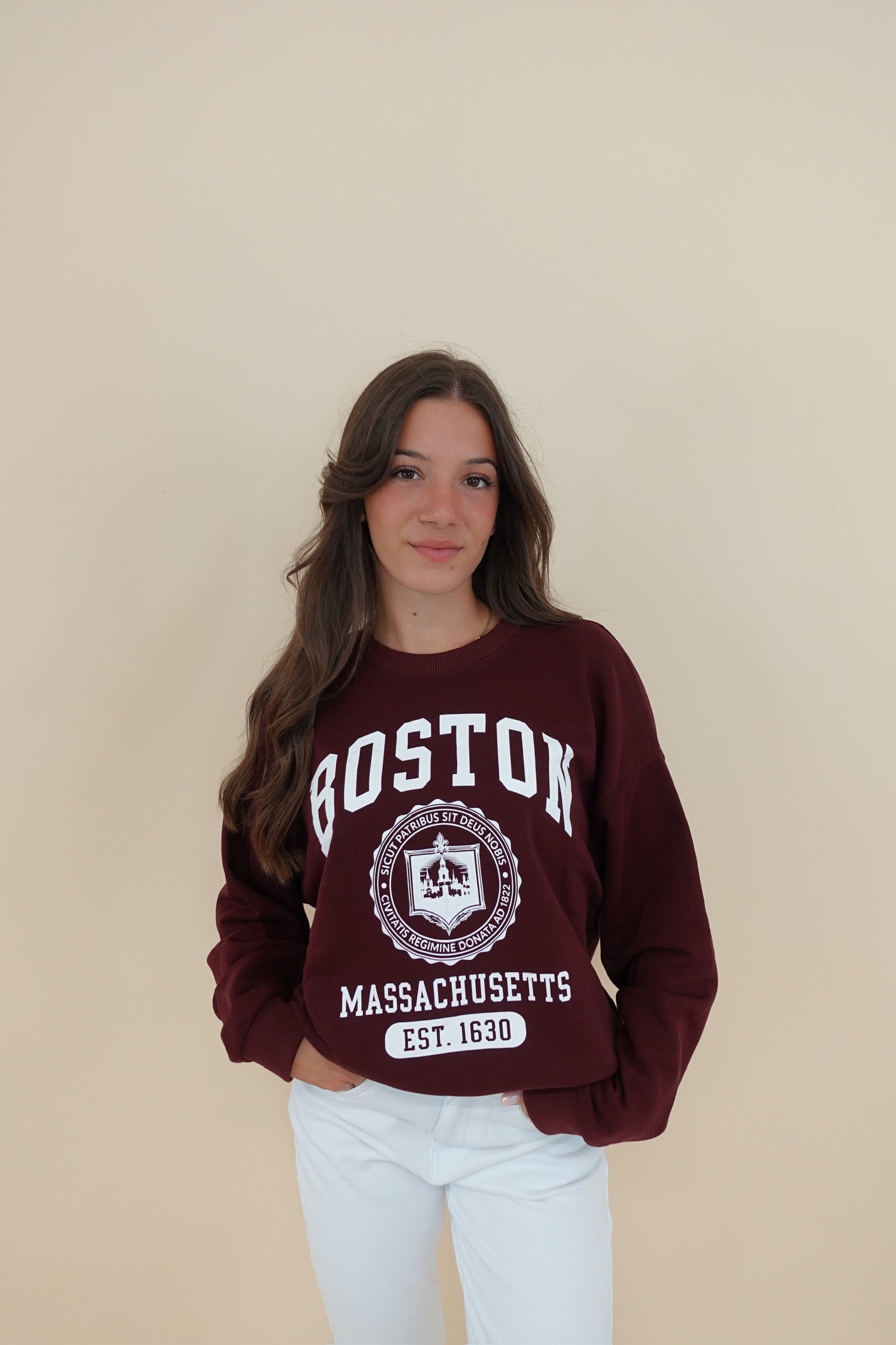 Felpa Boston Bordeaux