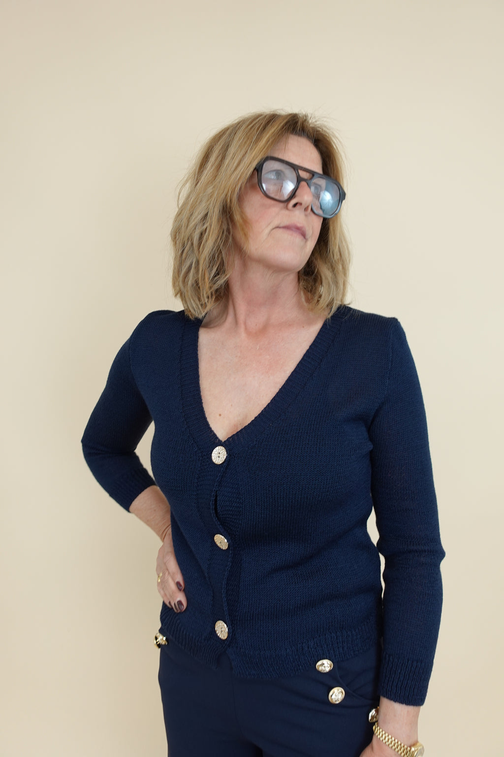 Cardigan Blu