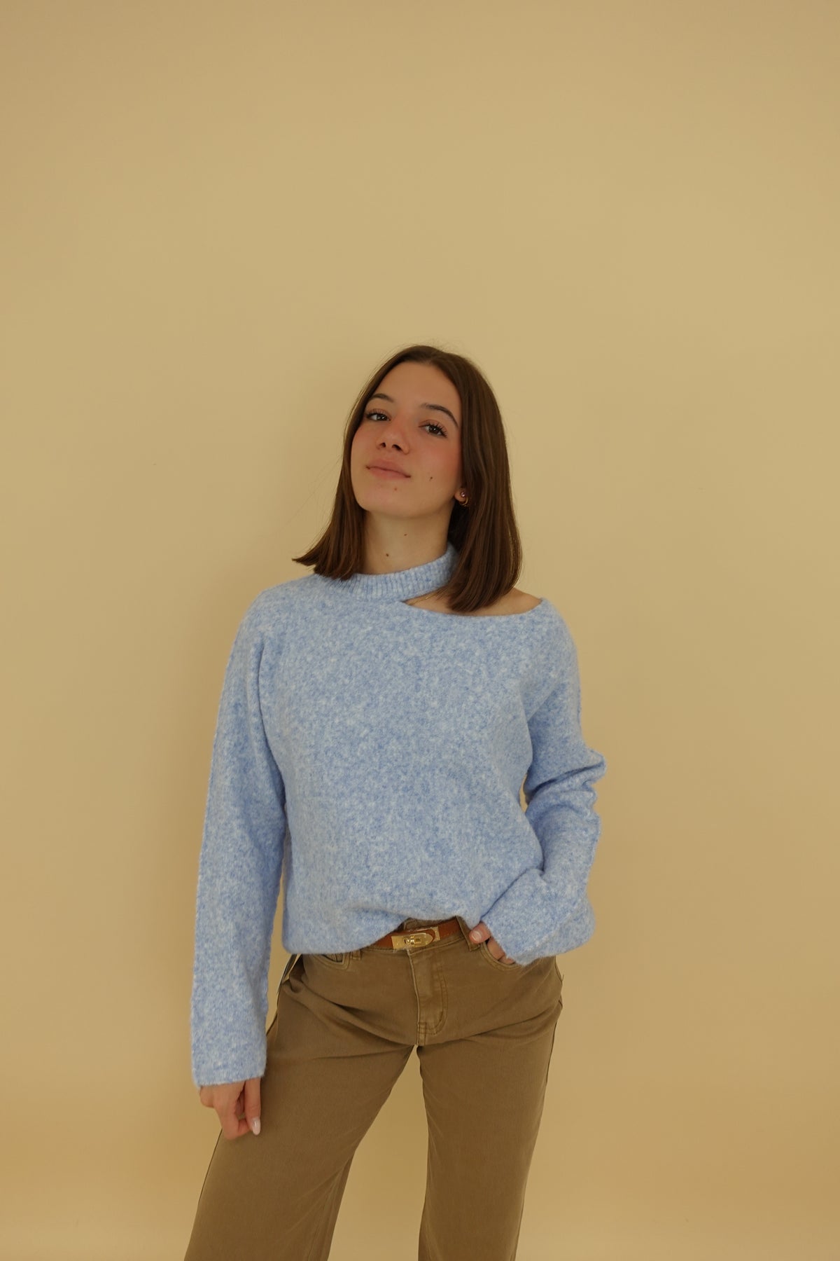 Maglione Cut Azzurro